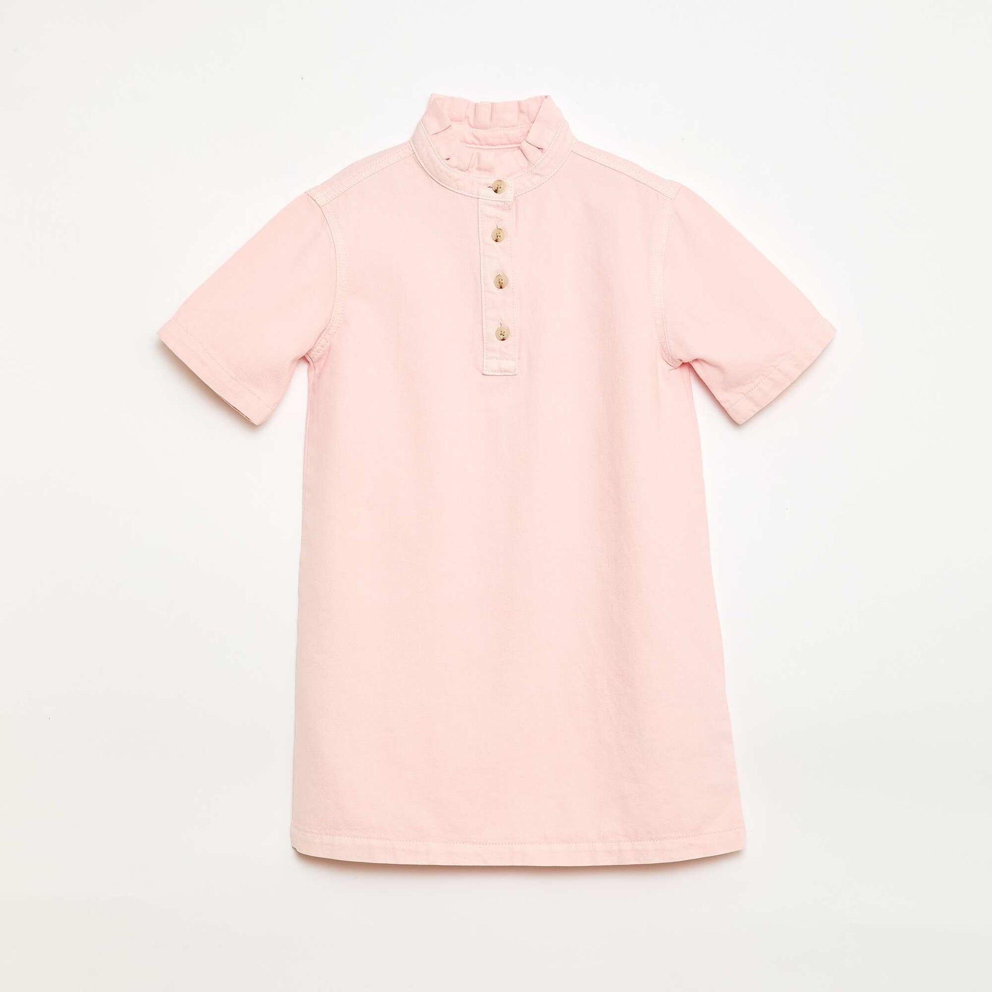 Robe col mao en jean ROSE