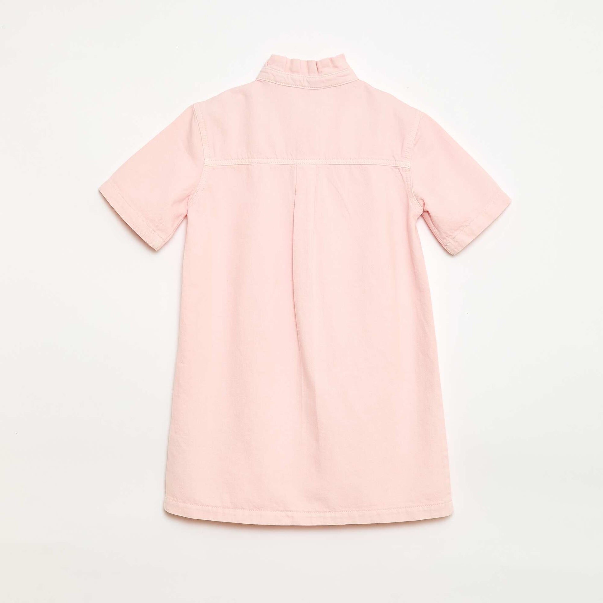 Robe col mao en jean ROSE