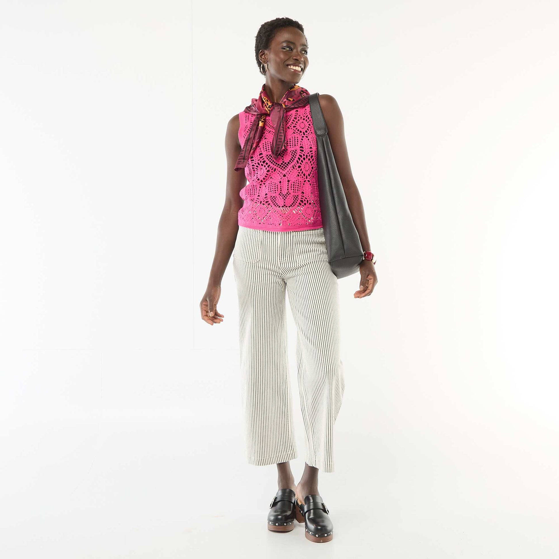 Top en crochet sans manches ROSE