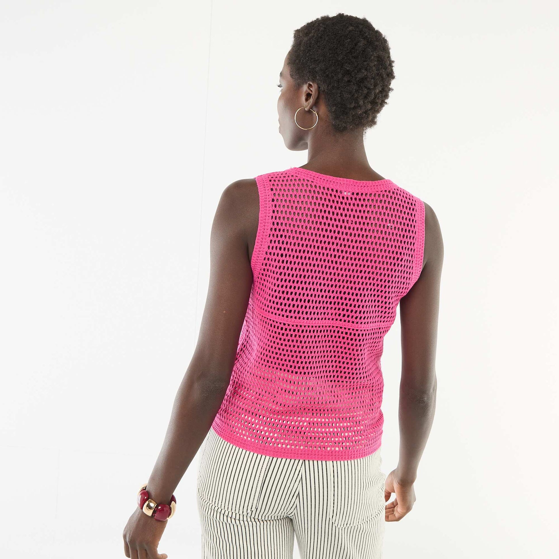 Top en crochet sans manches ROSE