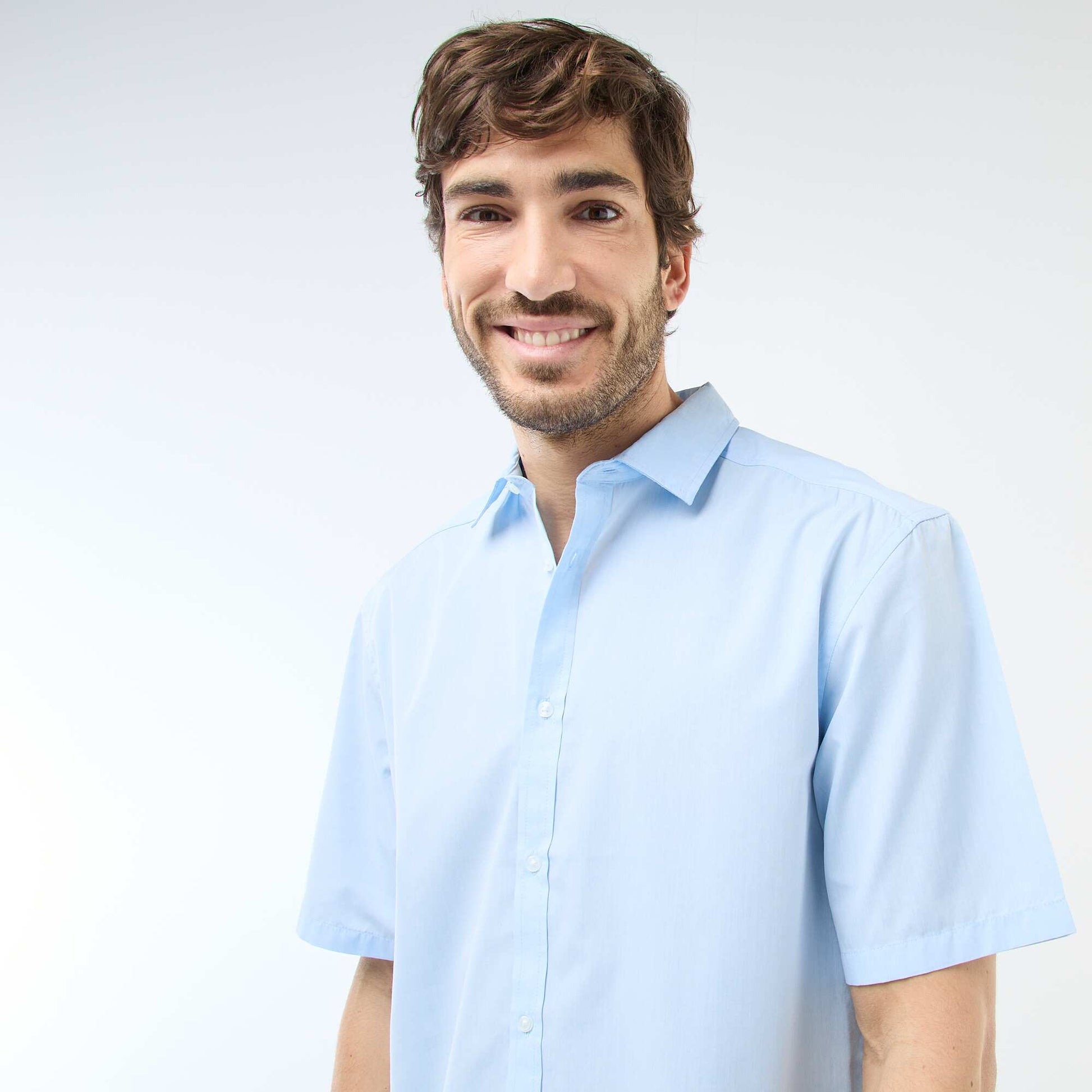 Chemise en popeline BLEU