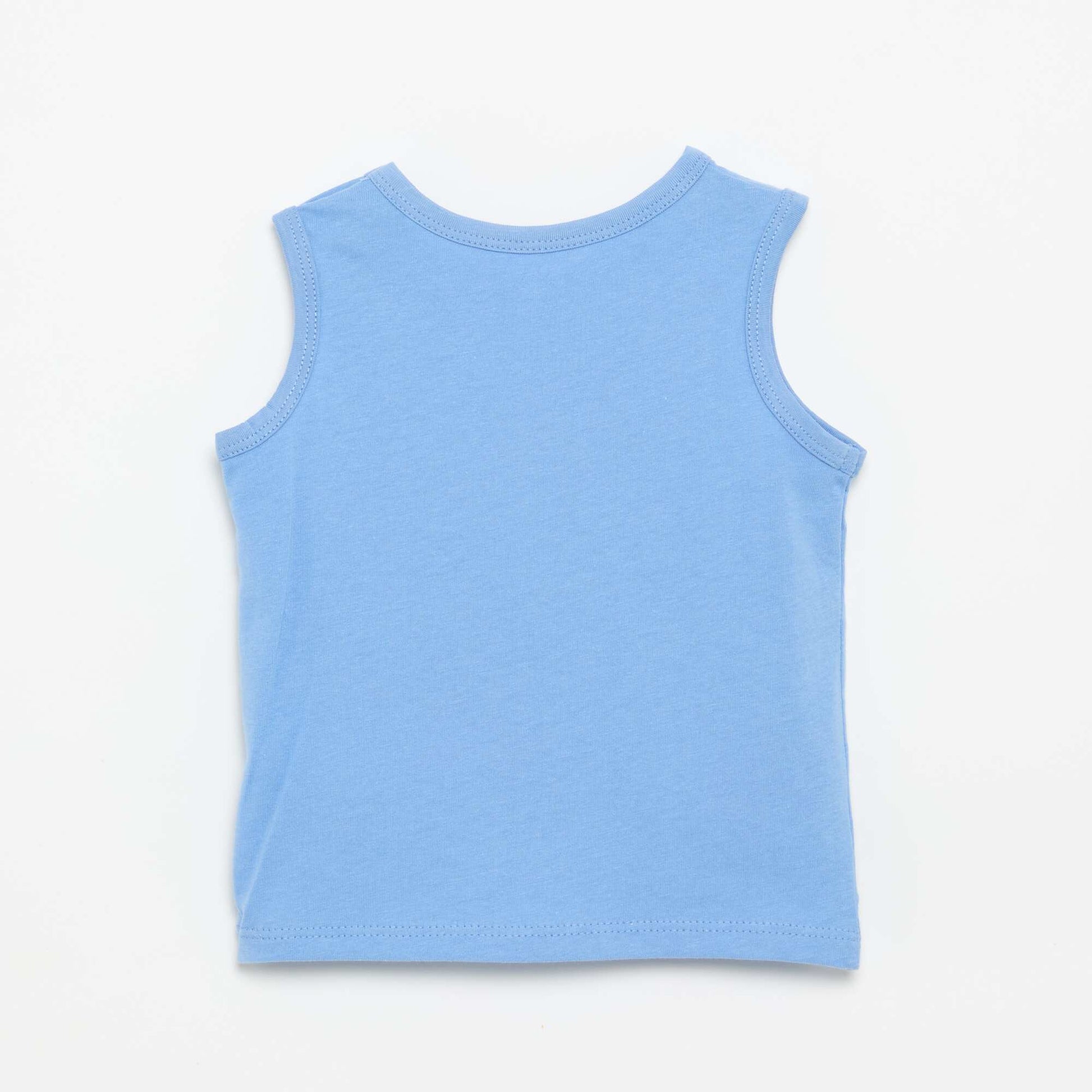 Débardeur avec patch à la poitrine BLEU