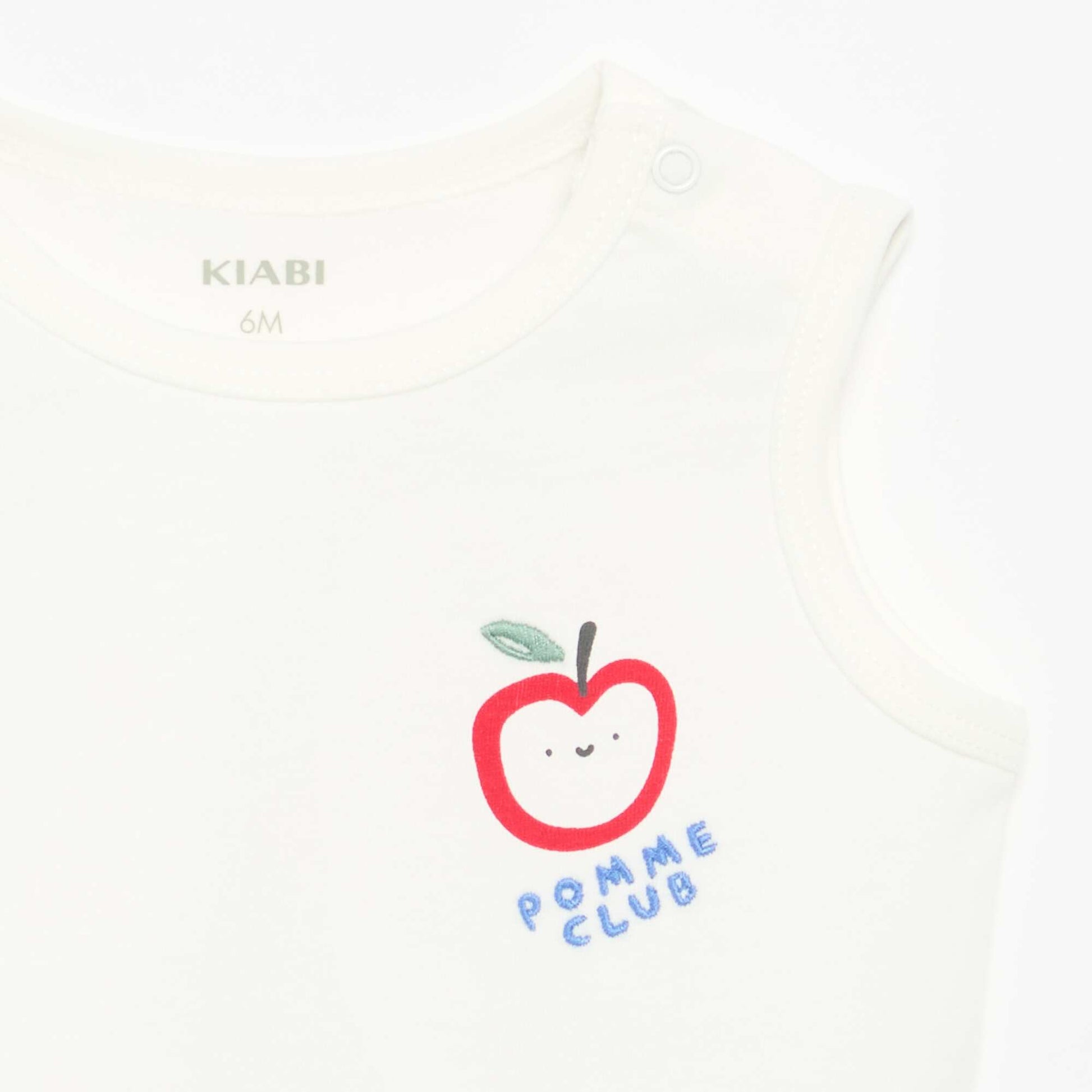 Débardeur avec patch à la poitrine BLANC