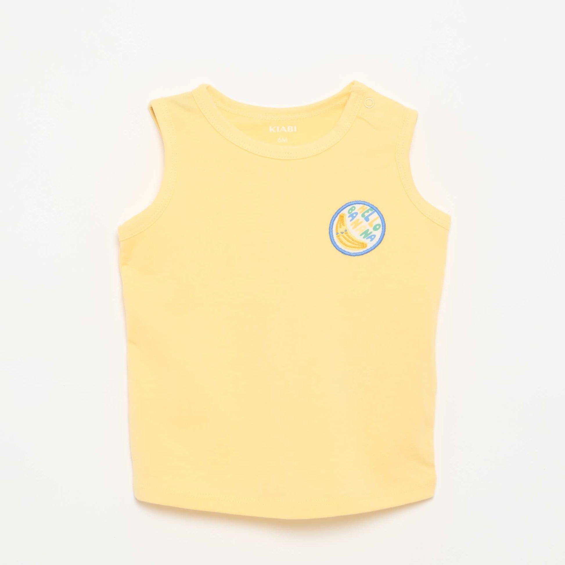 Débardeur avec patch à la poitrine JAUNE