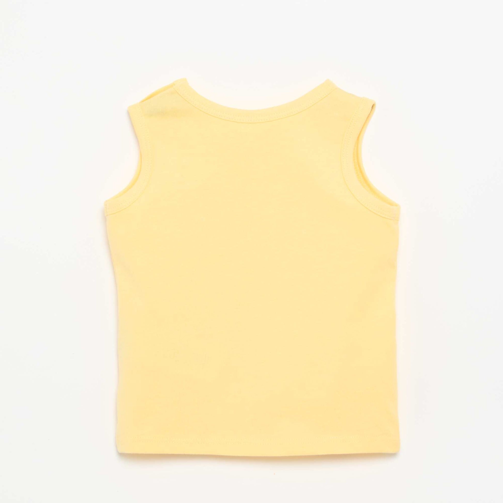 Débardeur avec patch à la poitrine JAUNE