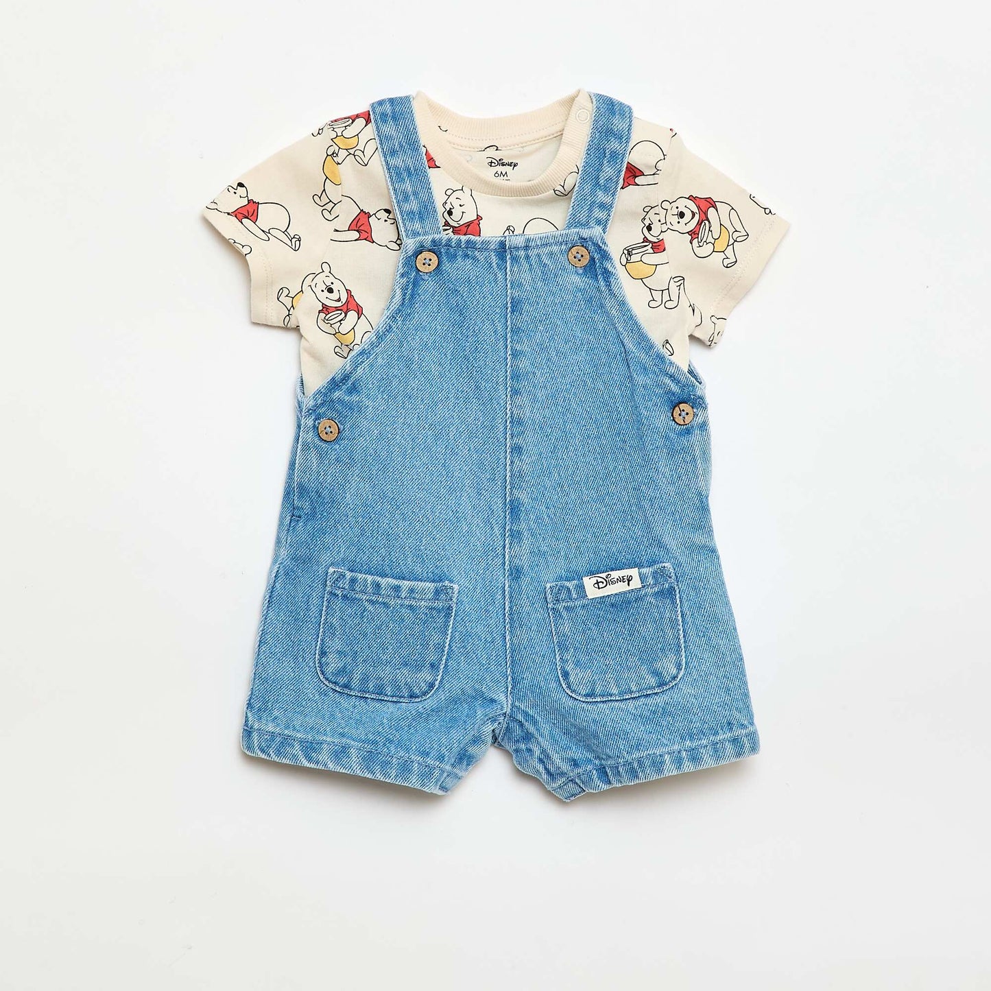 Ensemble t-shirt + salopette 'Winnie' 'Disney' - 2 pièces BEIGE