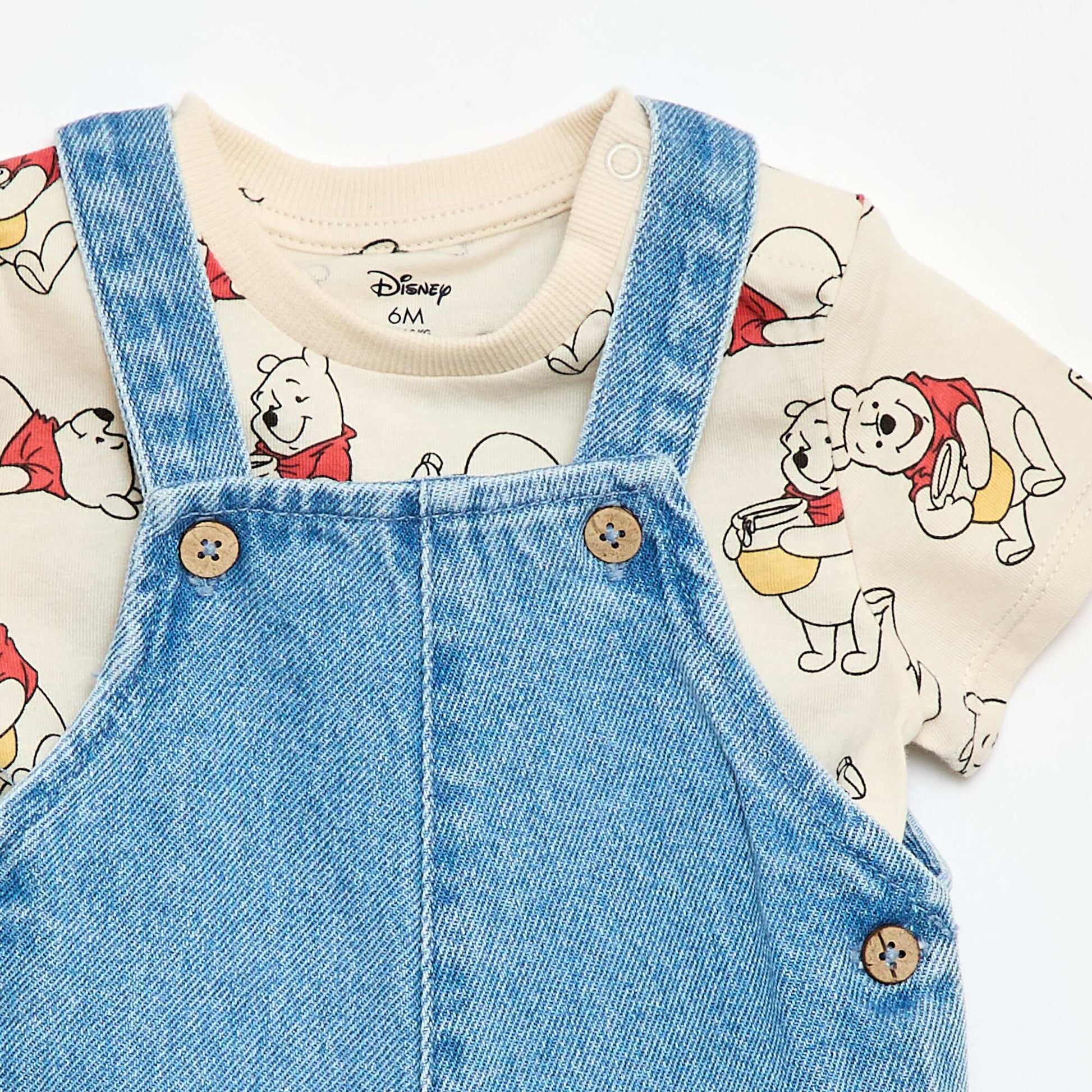 Ensemble t-shirt + salopette 'Winnie' 'Disney' - 2 pièces BEIGE