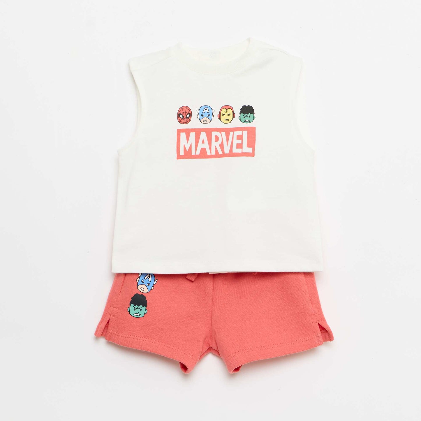 Ensemble 2 pièces débardeur + short 'Marvel' BLANC