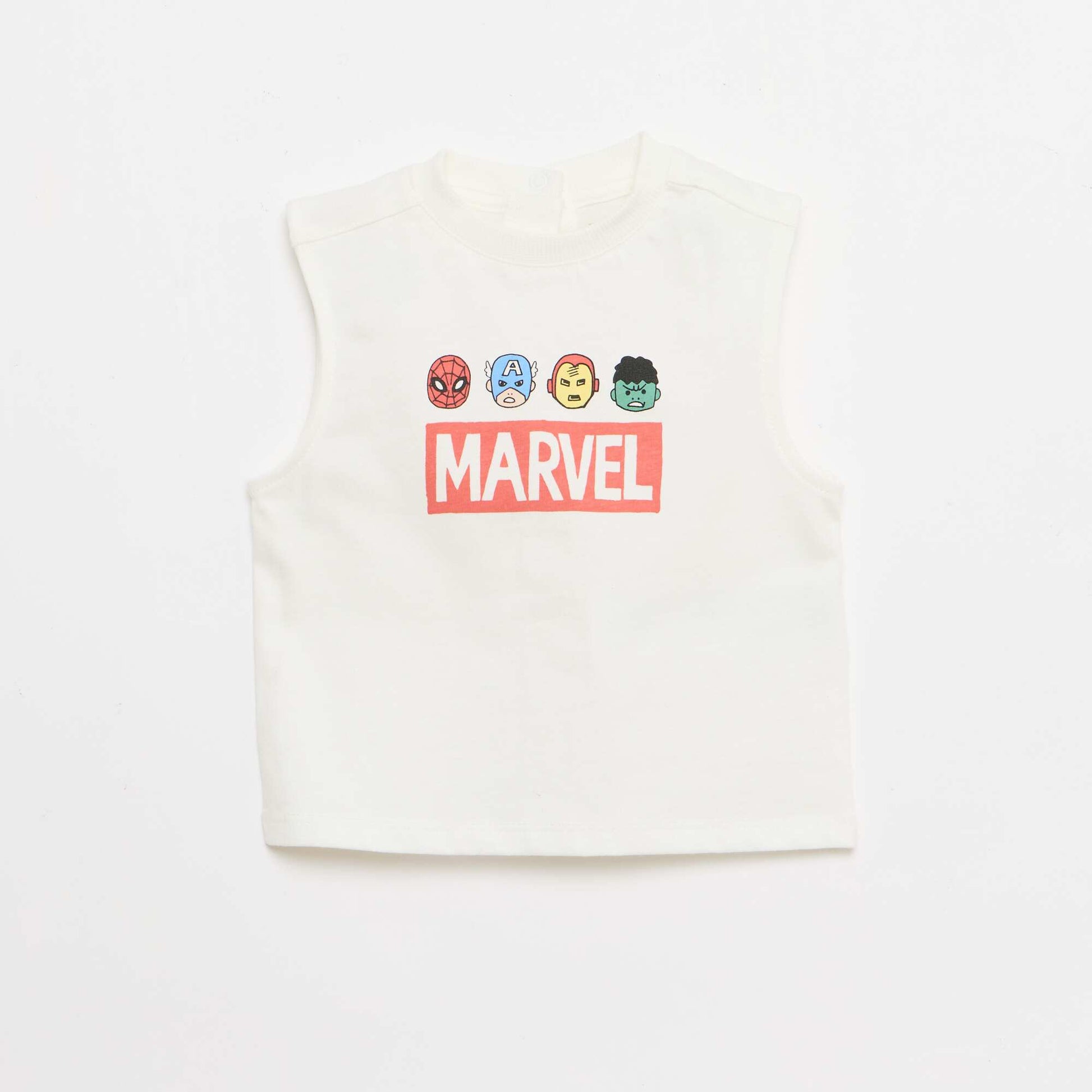 Ensemble 2 pièces débardeur + short 'Marvel' BLANC