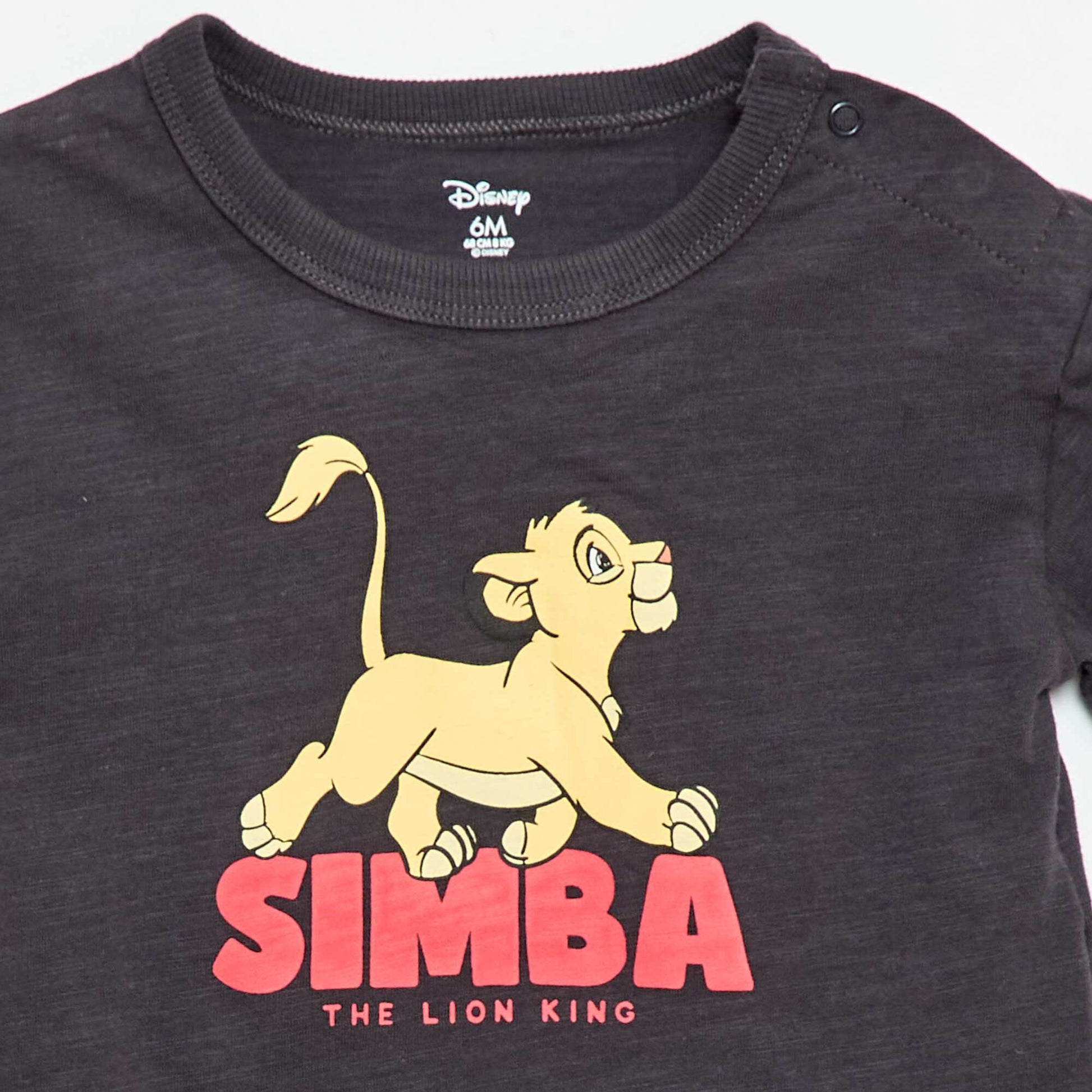 Ensemble court t-shirt + short 'Simba' - 2 pièces NOIR