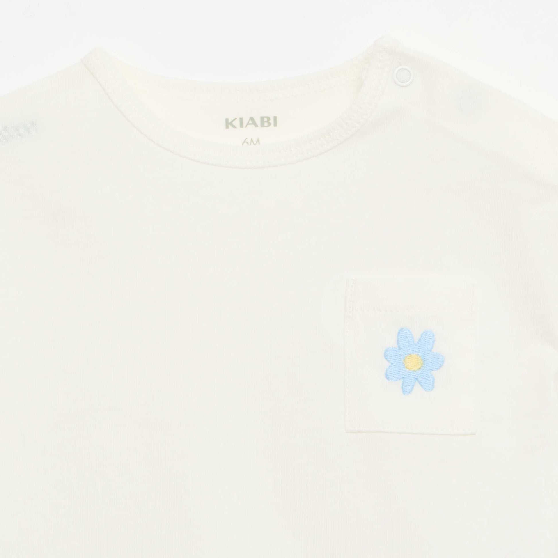 Ensemble T-shirt + short cycliste côtelé - 2 pièces BLEU