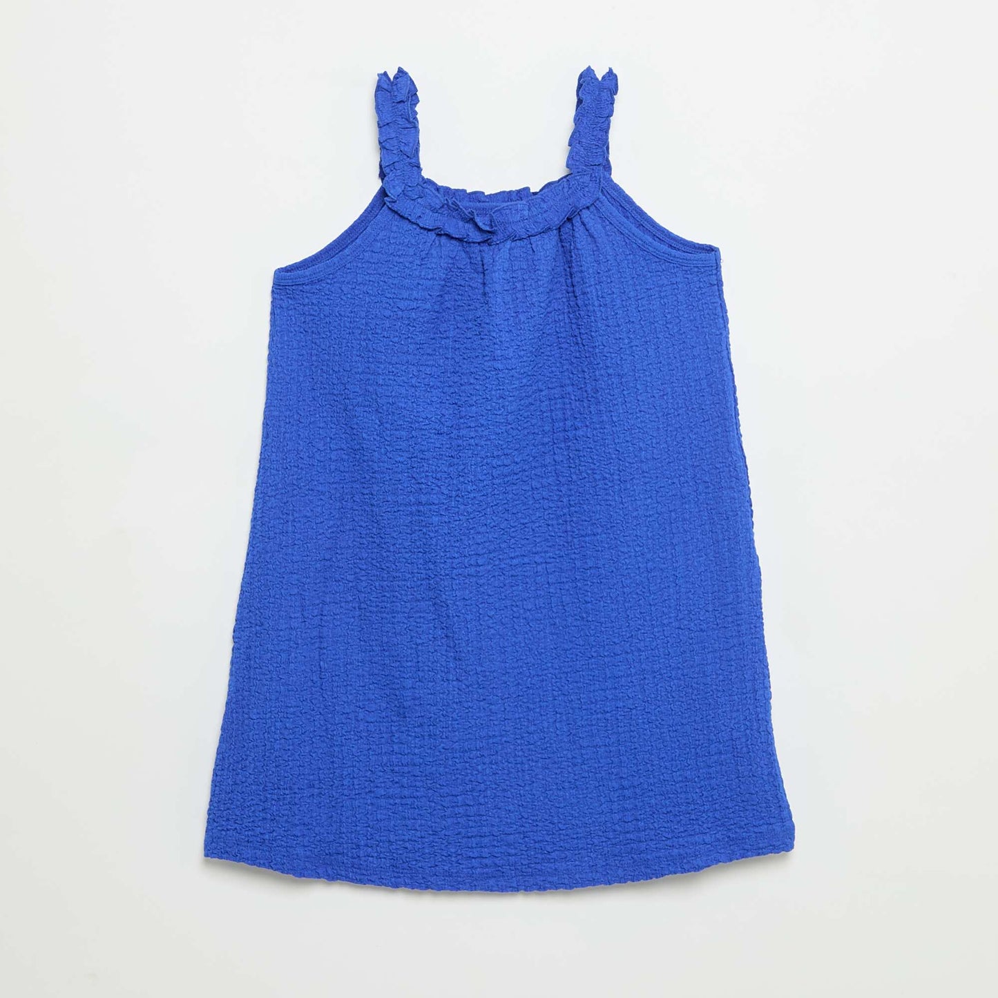 Robe sans manches en maille légère BLEU