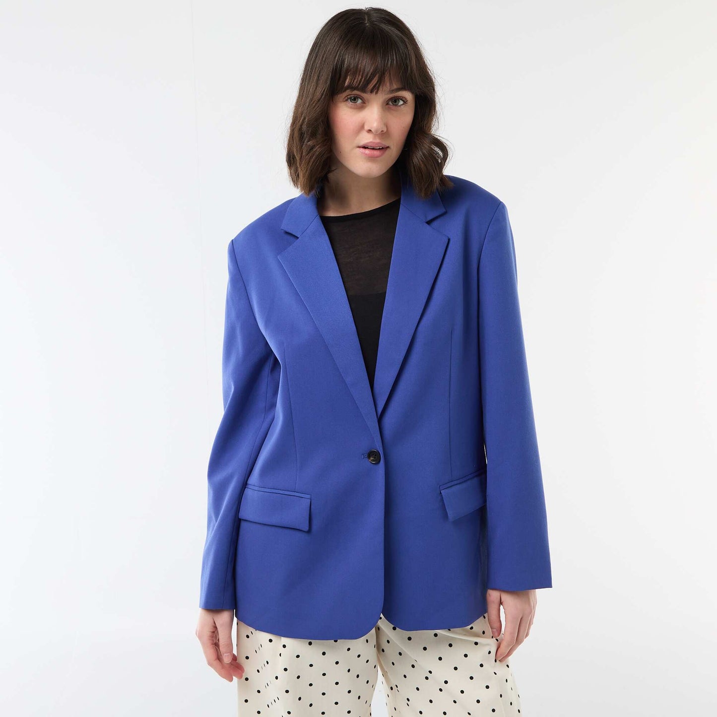 Veste de tailleur à la coupe oversize BLEU