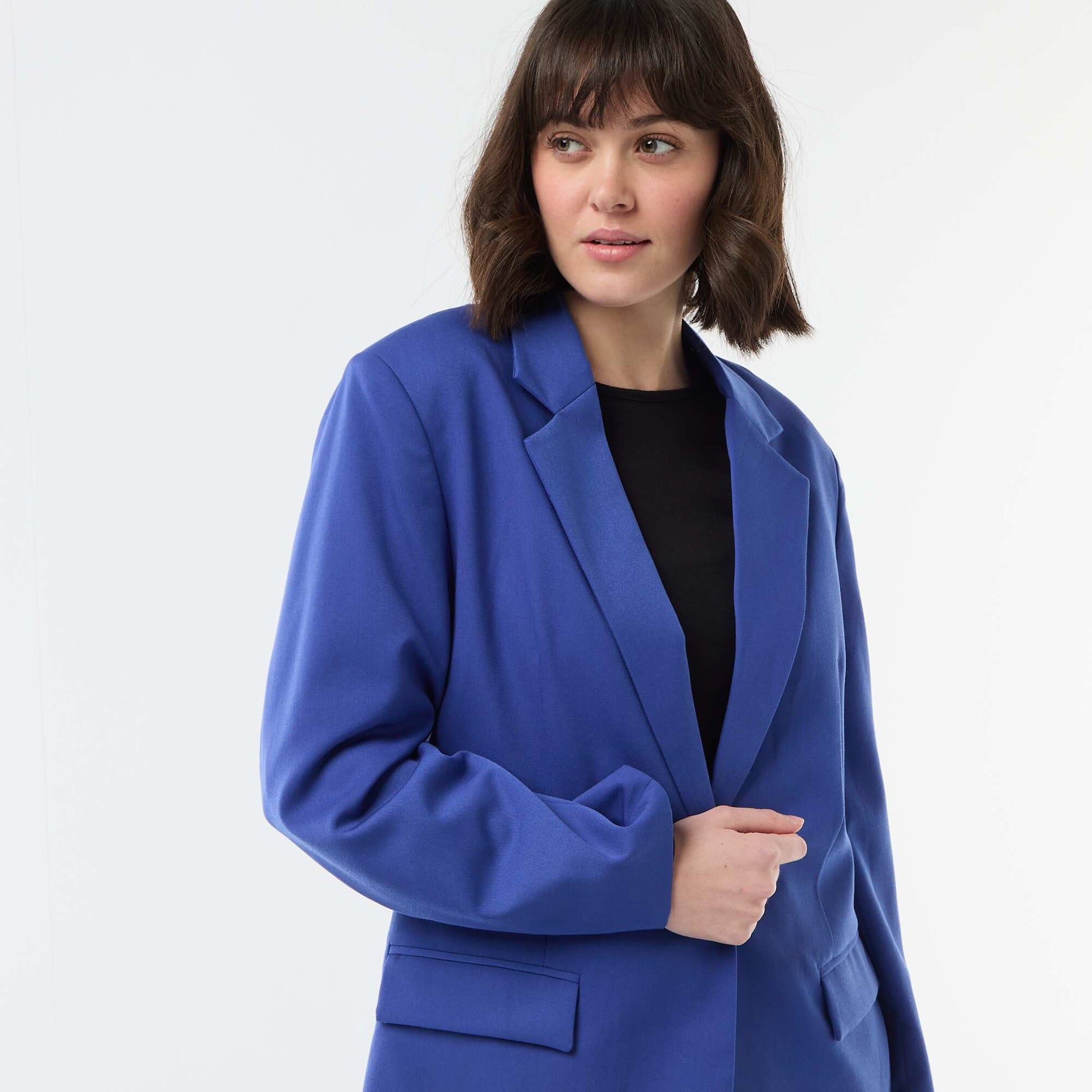 Veste de tailleur à la coupe oversize BLEU