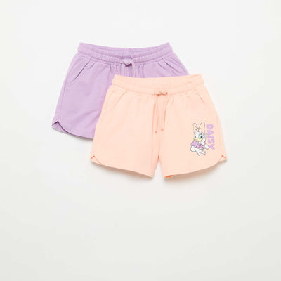 Lot de 2 shorts 'Disney' en molleton non gratté ROSE