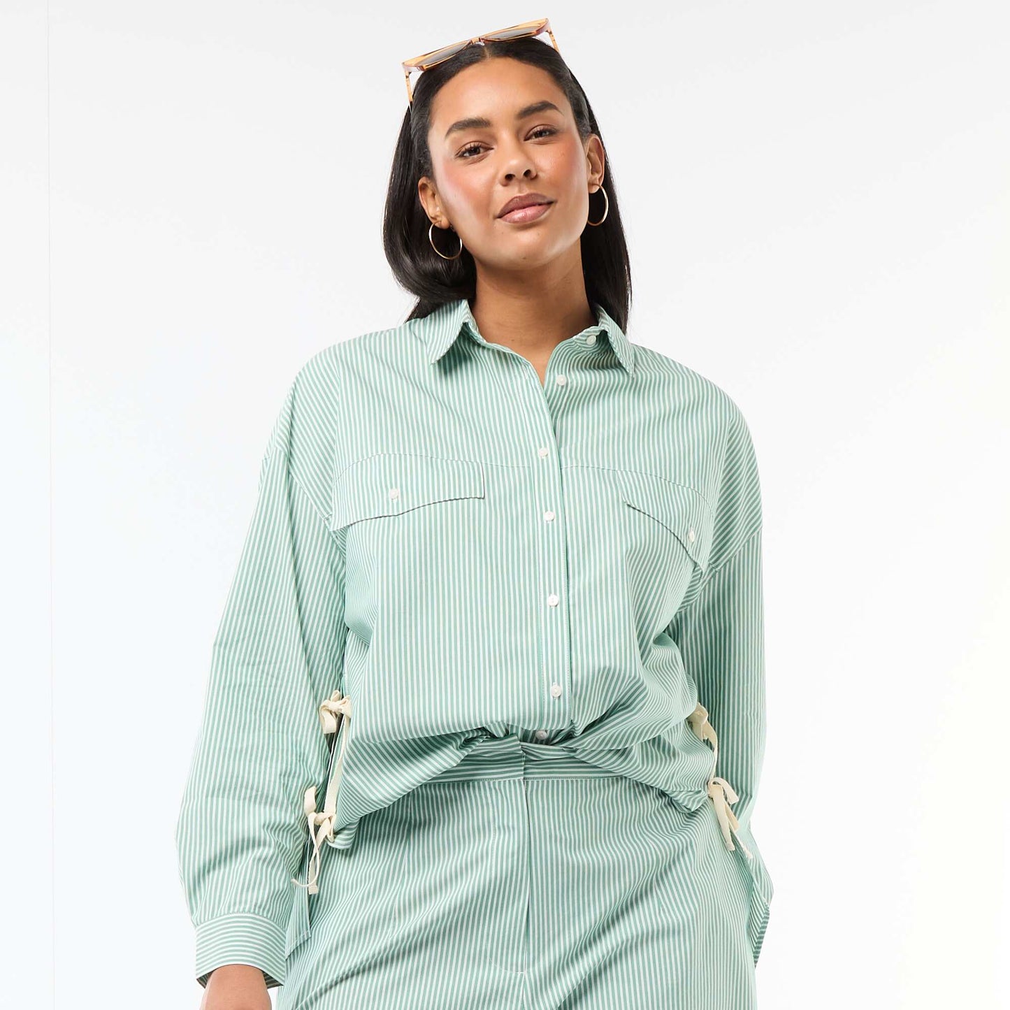 Chemise en popeline VERT
