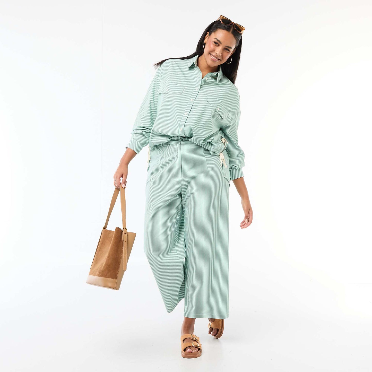 Chemise en popeline VERT