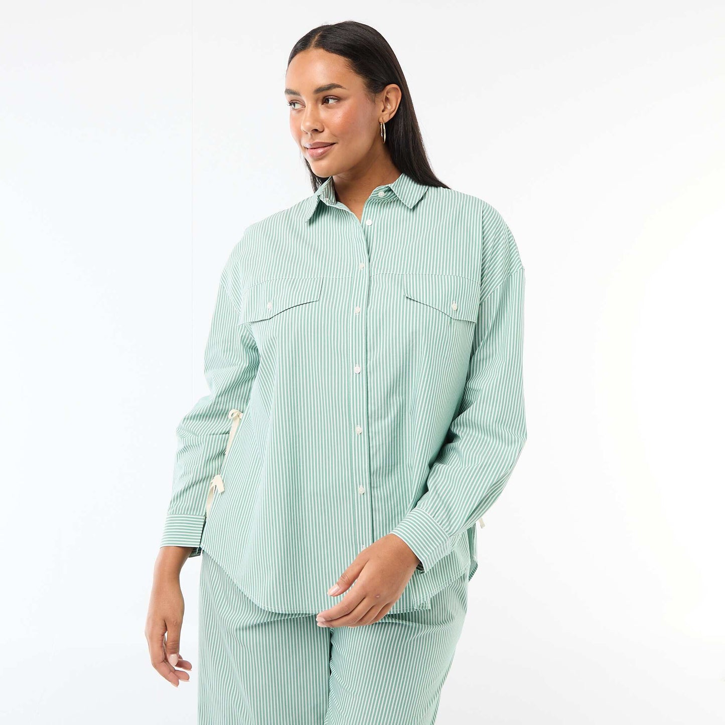 Chemise en popeline VERT