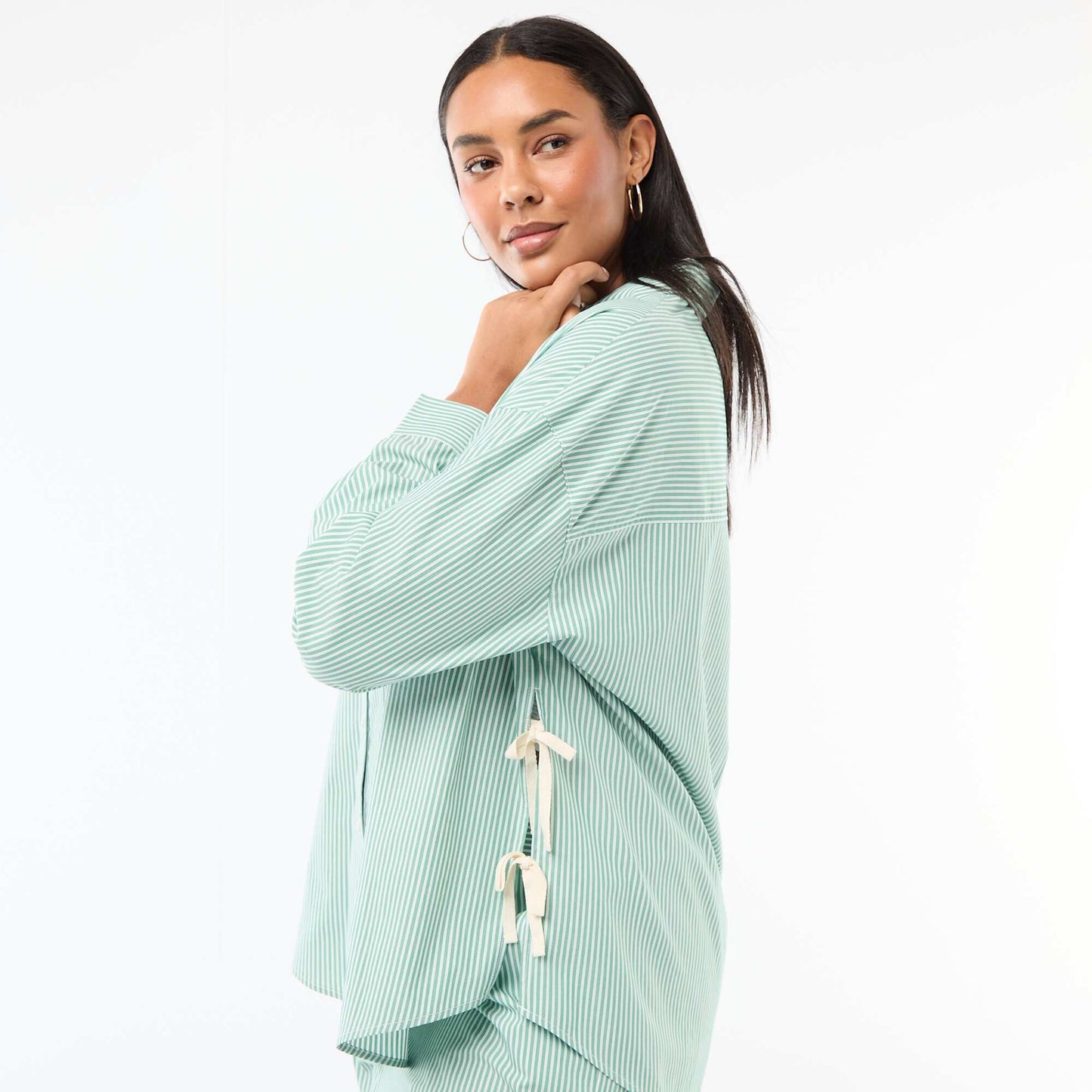Chemise en popeline VERT