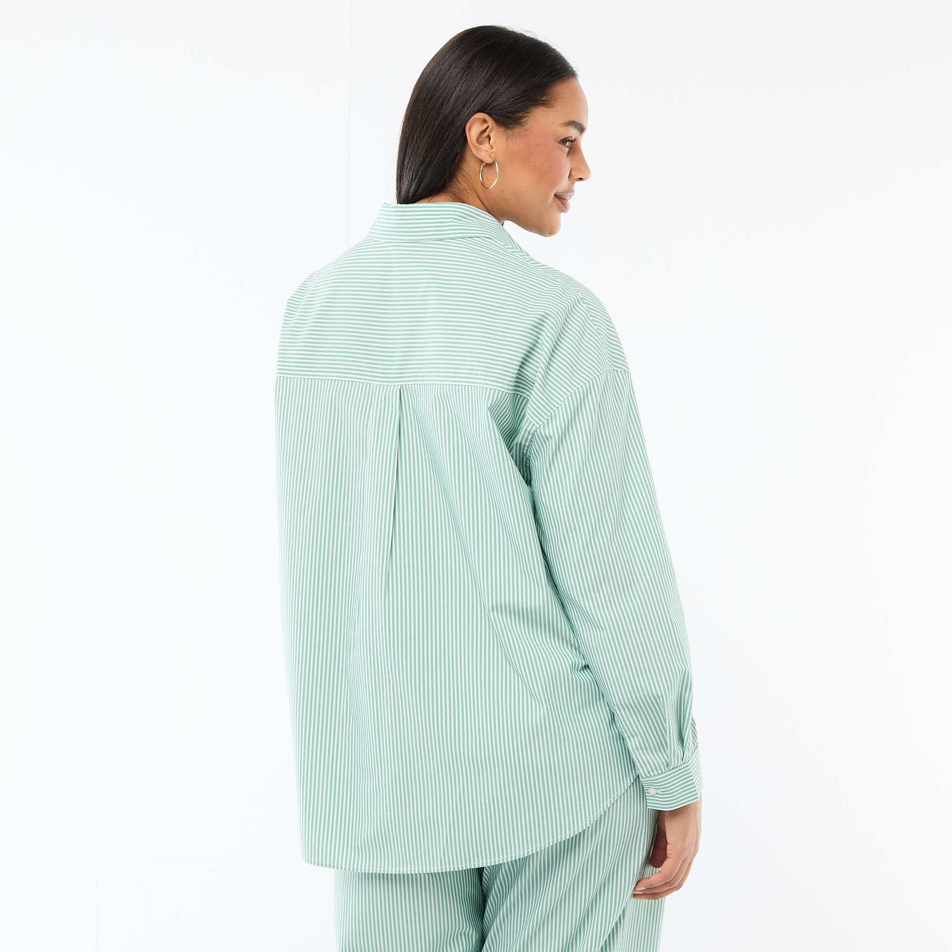 Chemise en popeline VERT