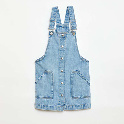Robe salopette en jean BLEU