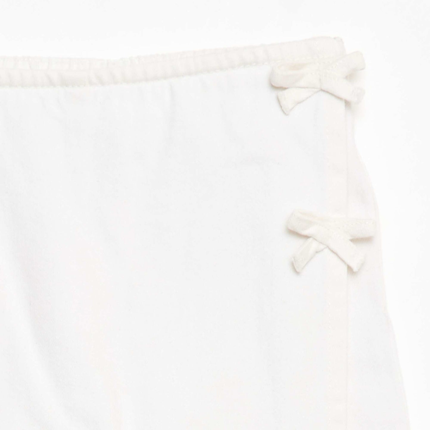 Jupe short courte en jean avec nœuds BLANC