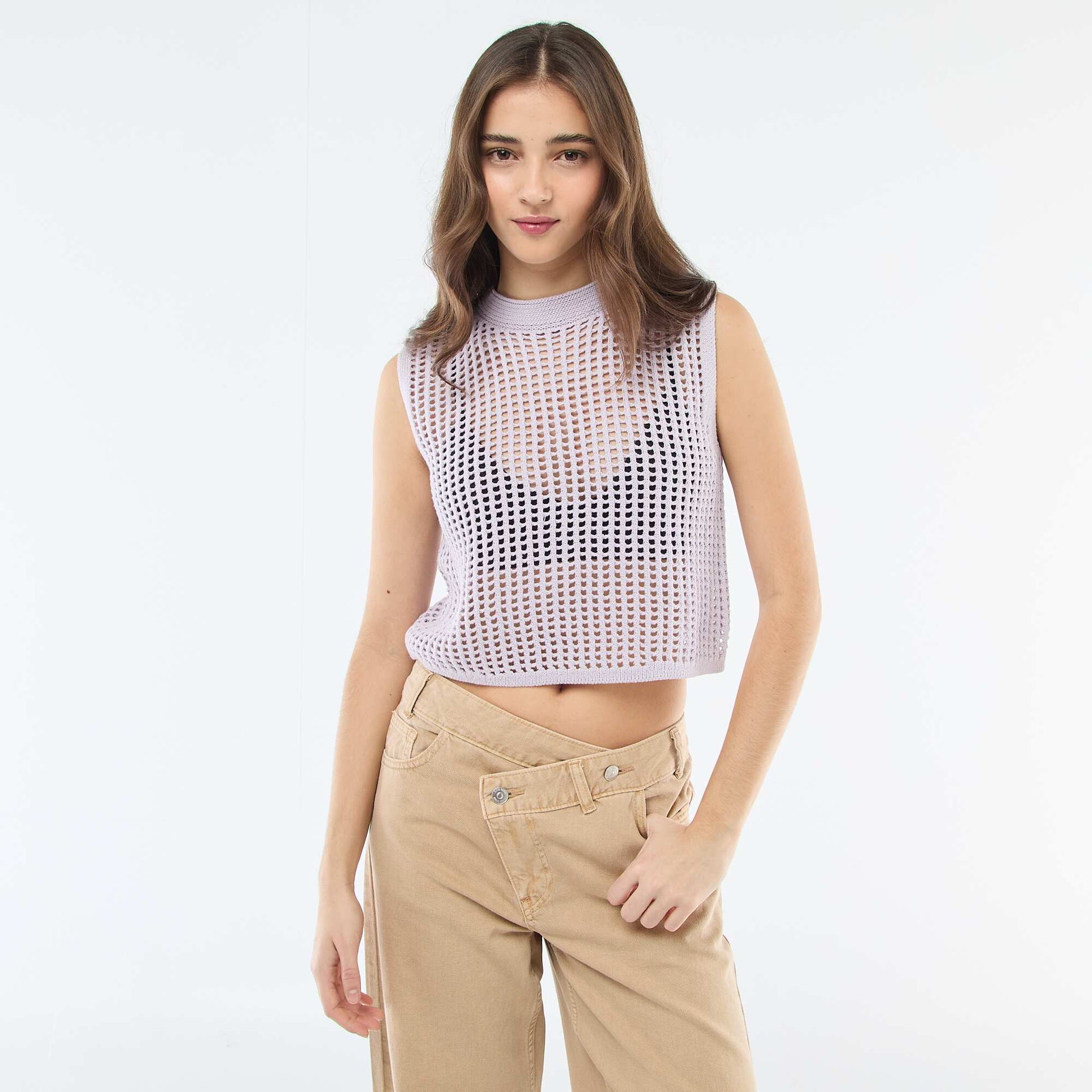 Top sans manches en crochet ROSE