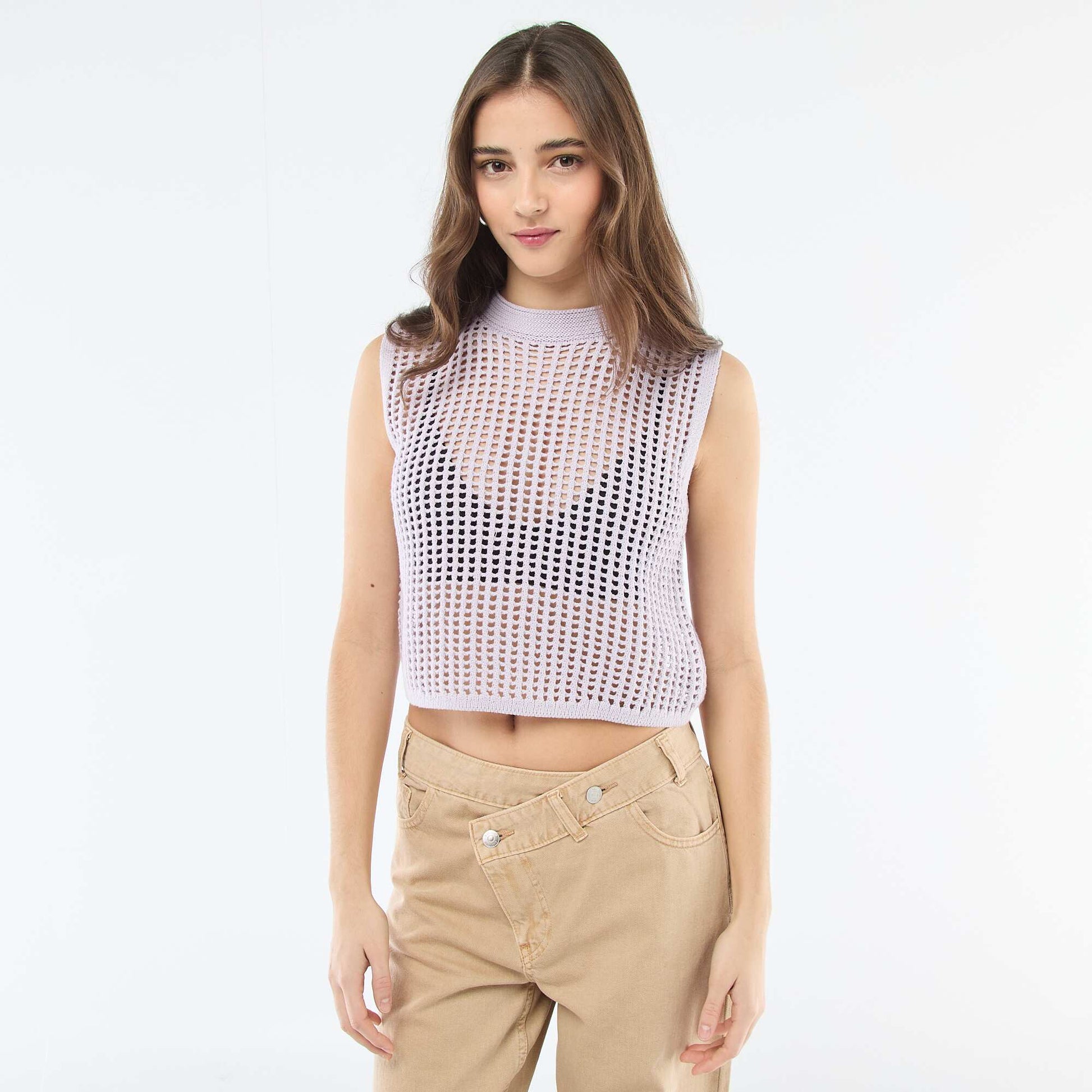 Top sans manches en crochet ROSE