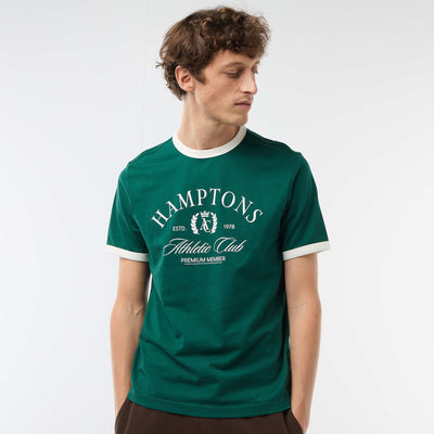 Tee-shirt imprimé avec biais contractant VERT