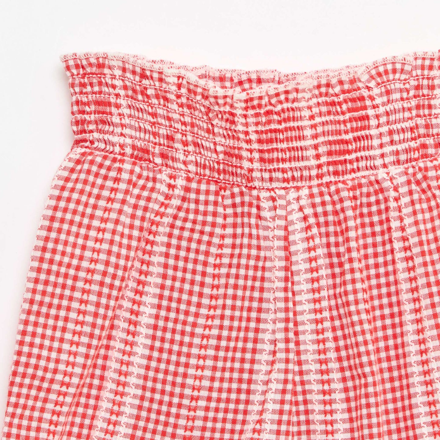 Ensemble vichy 2 pièces blouse + pantalon ROUGE