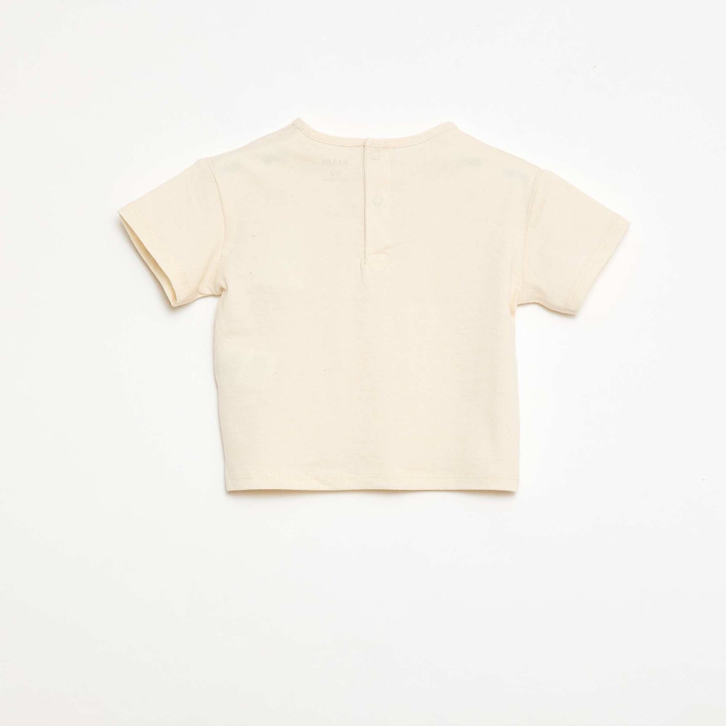 T-shirt avec poche fantaisie et broderie BLANC