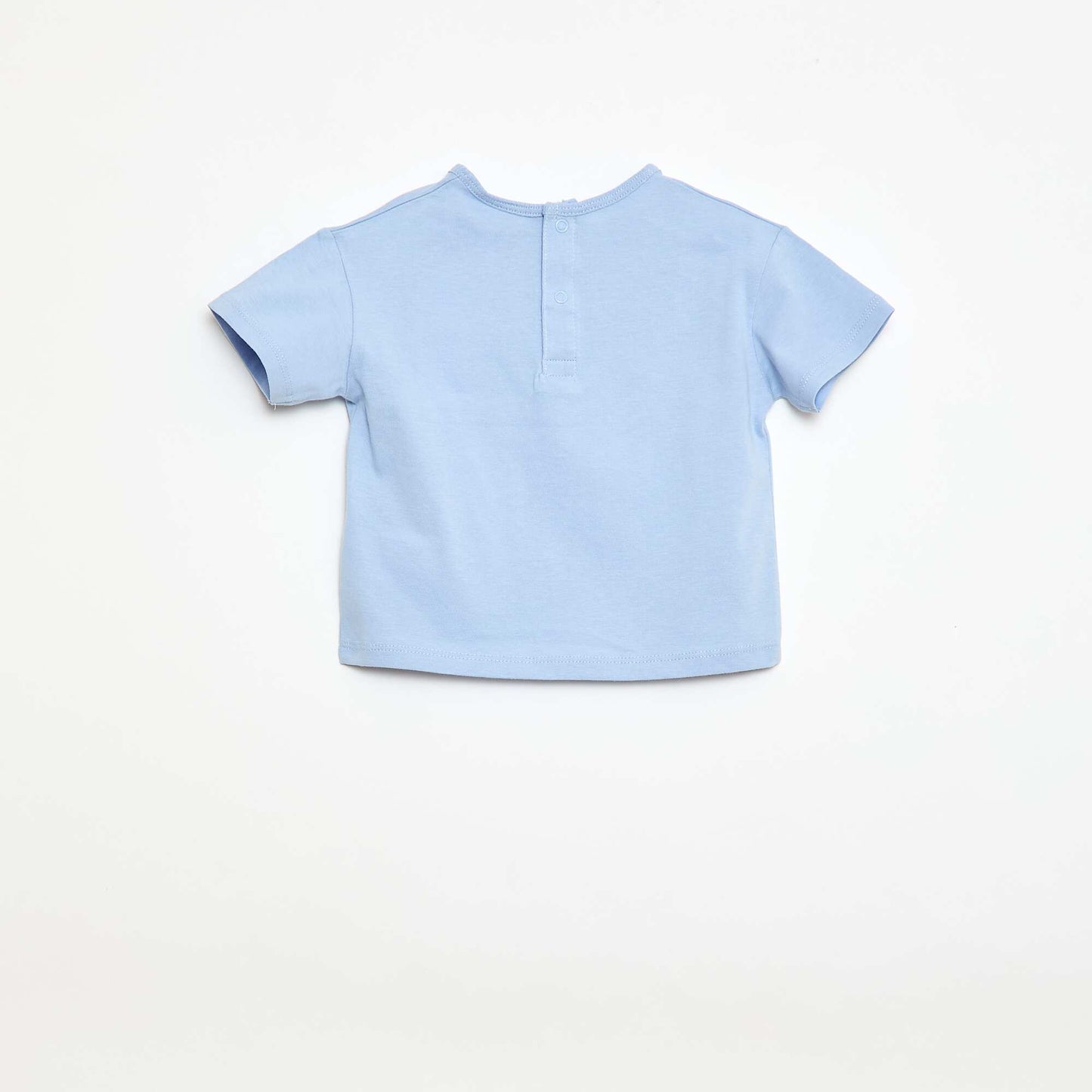 T-shirt avec poche fantaisie et broderie BLEU