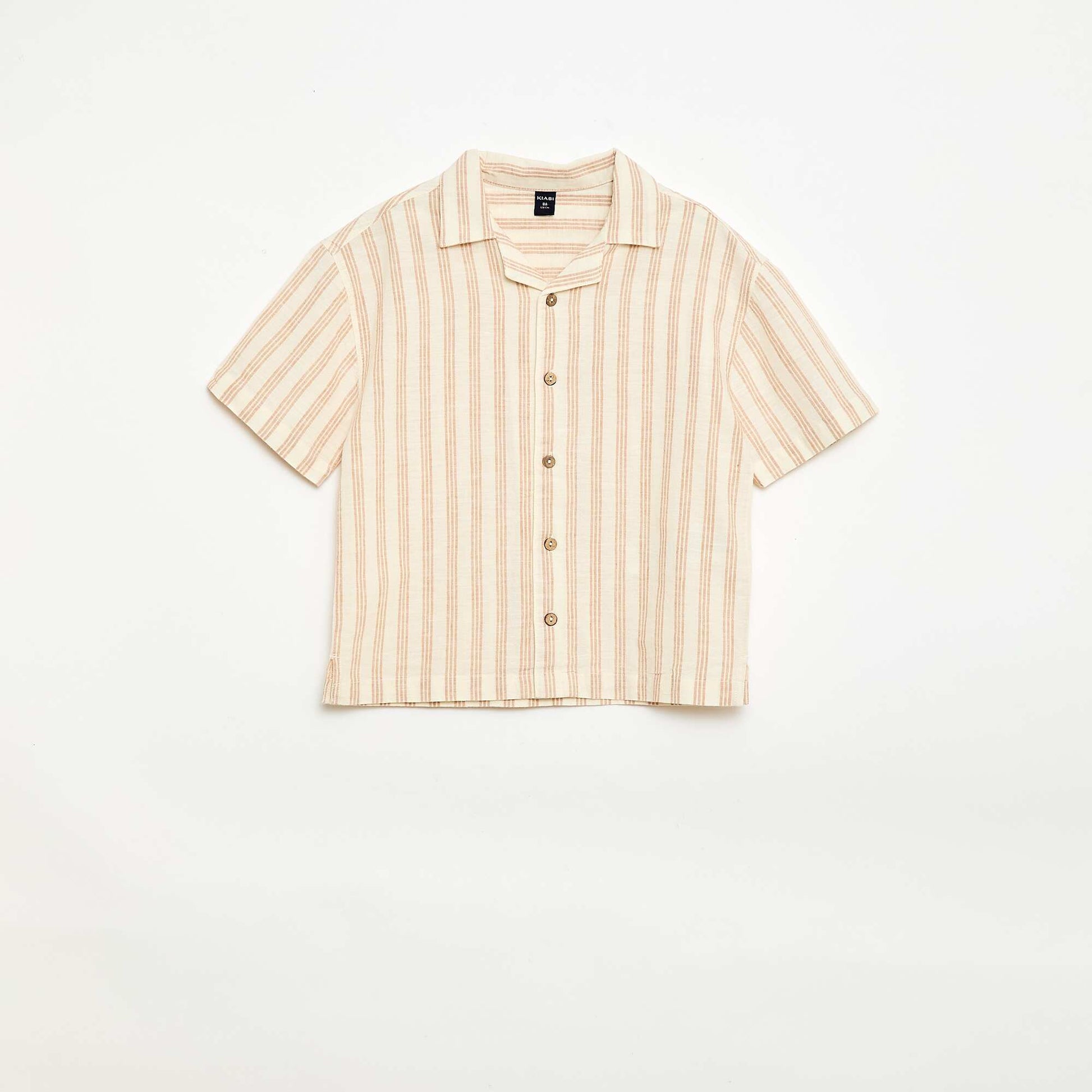 Ensemble à rayures chemise + short BEIGE