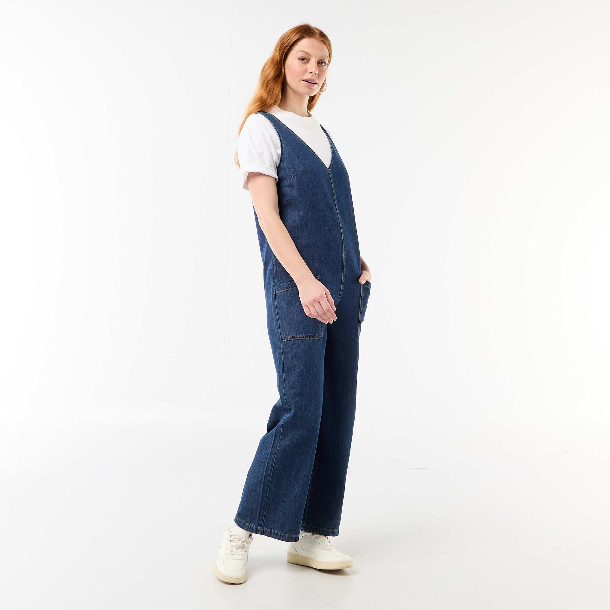 Combinaison large sans manches BLEU