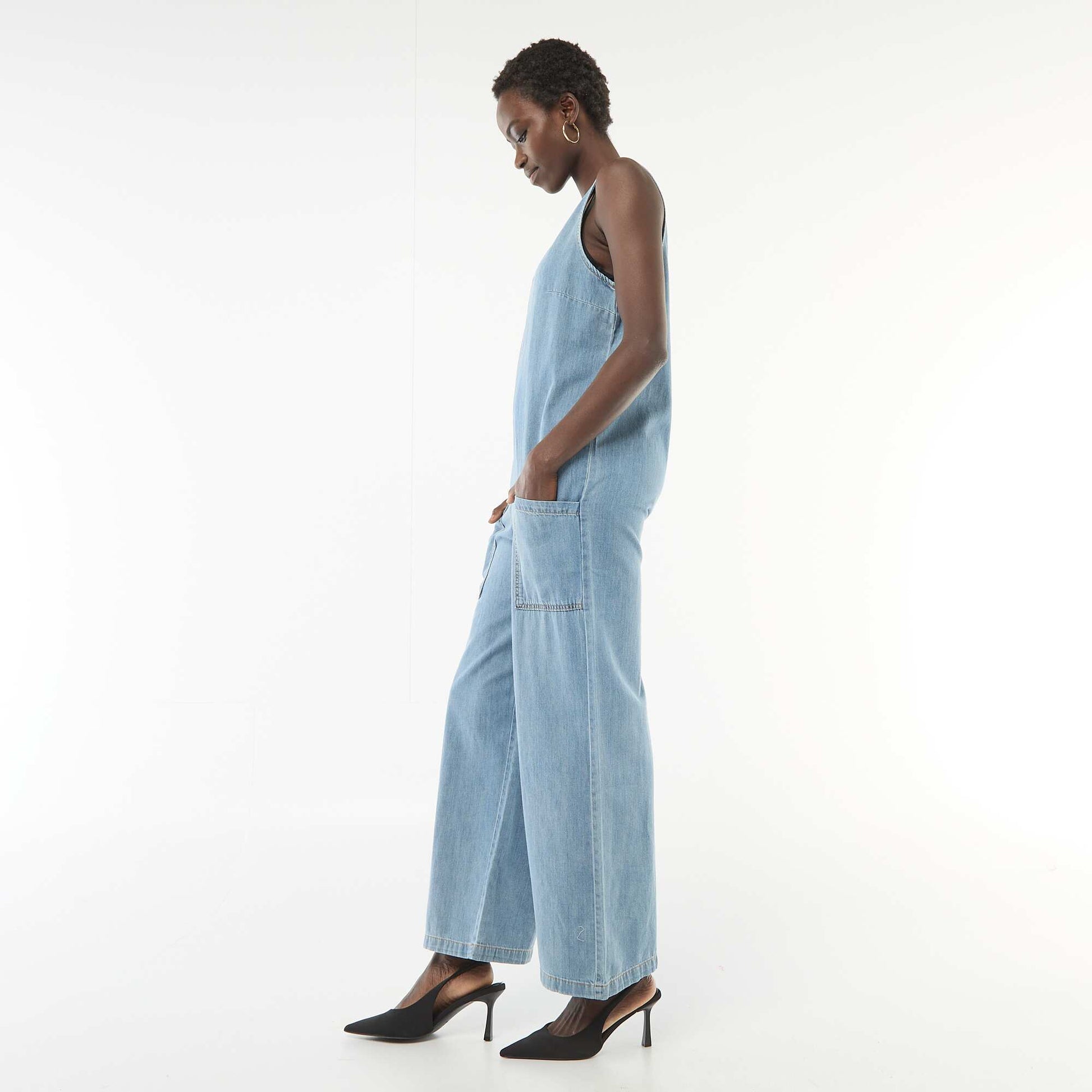 Combinaison large sans manches BLEU
