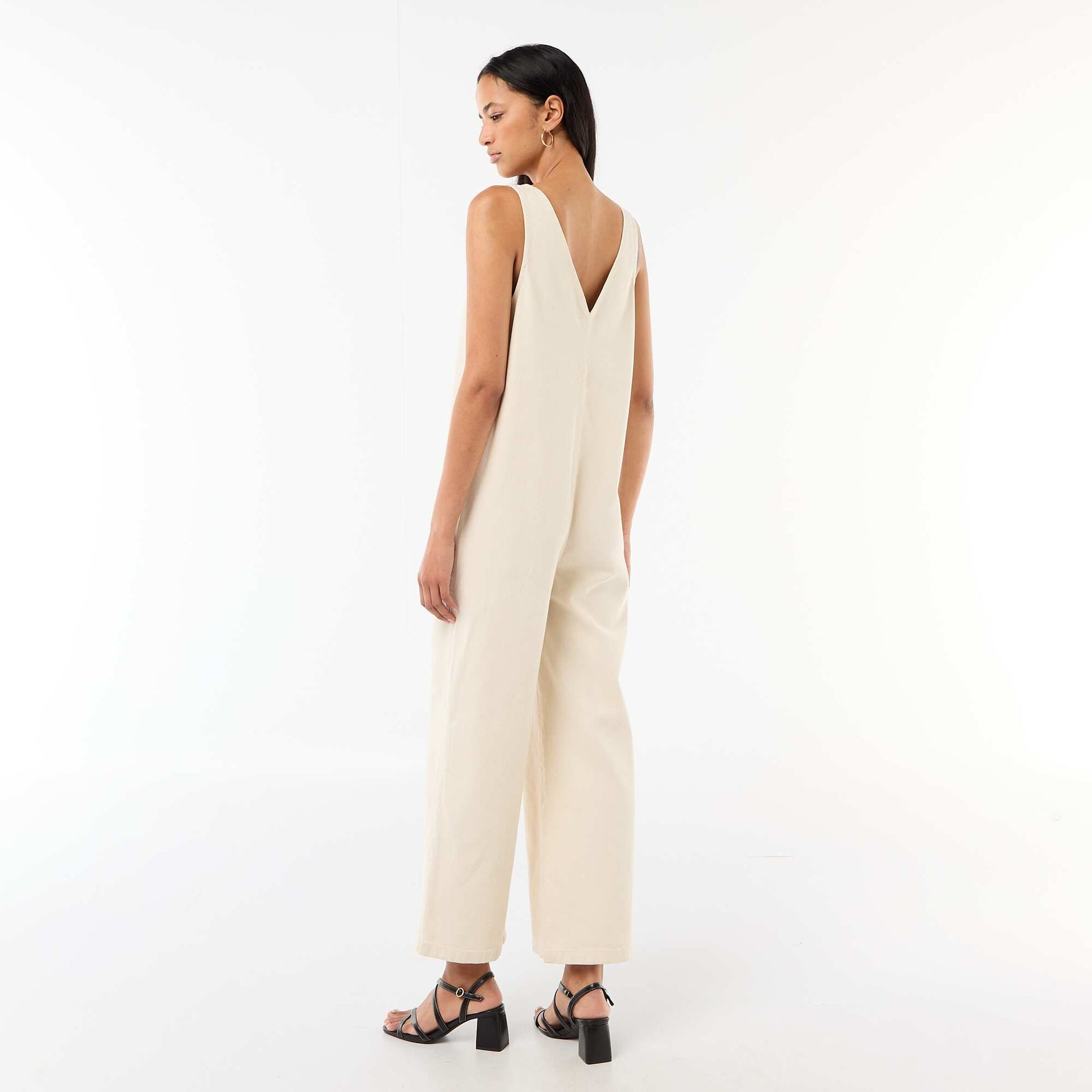 Combinaison large sans manches BLANC