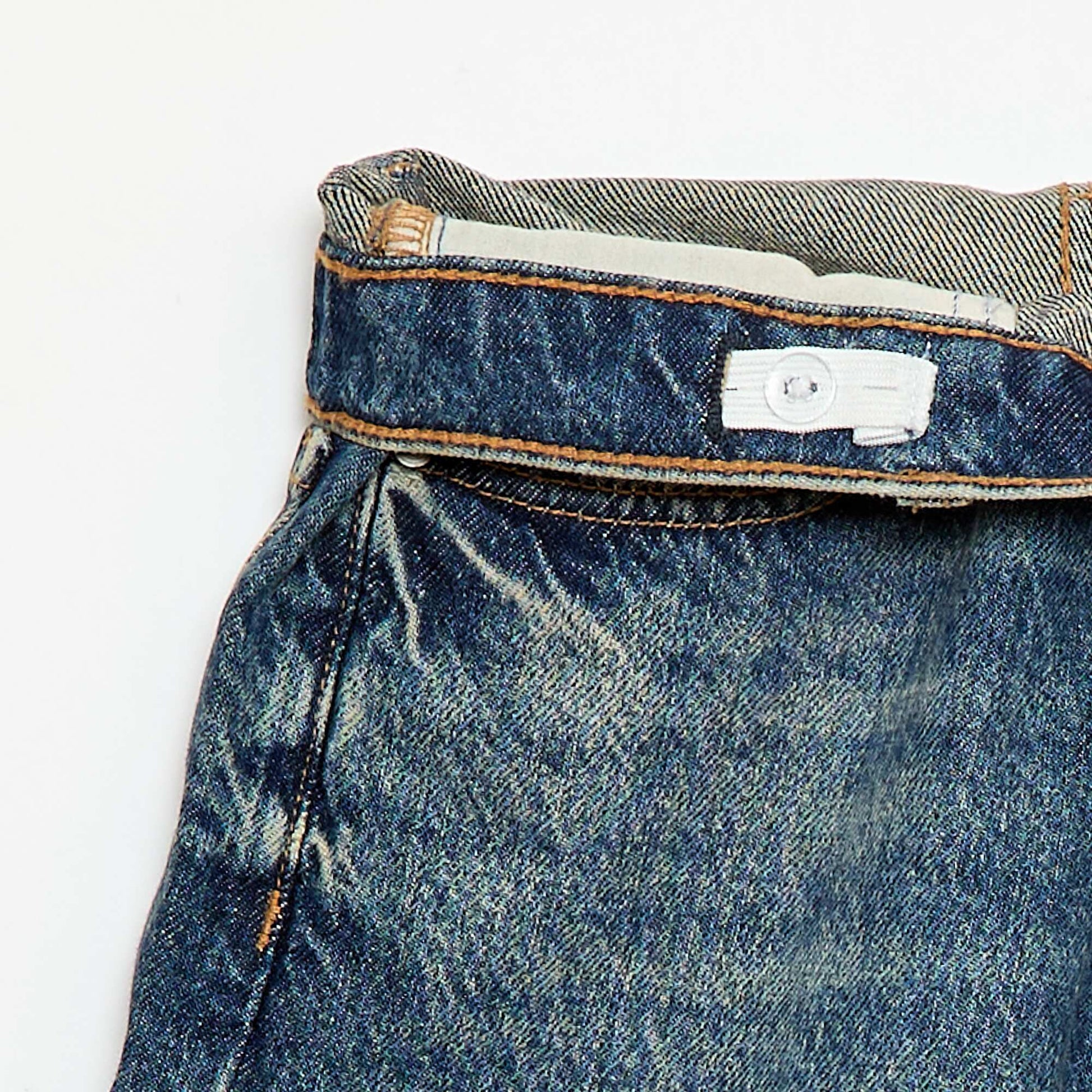 Bermuda baggy denim en coton BLEU