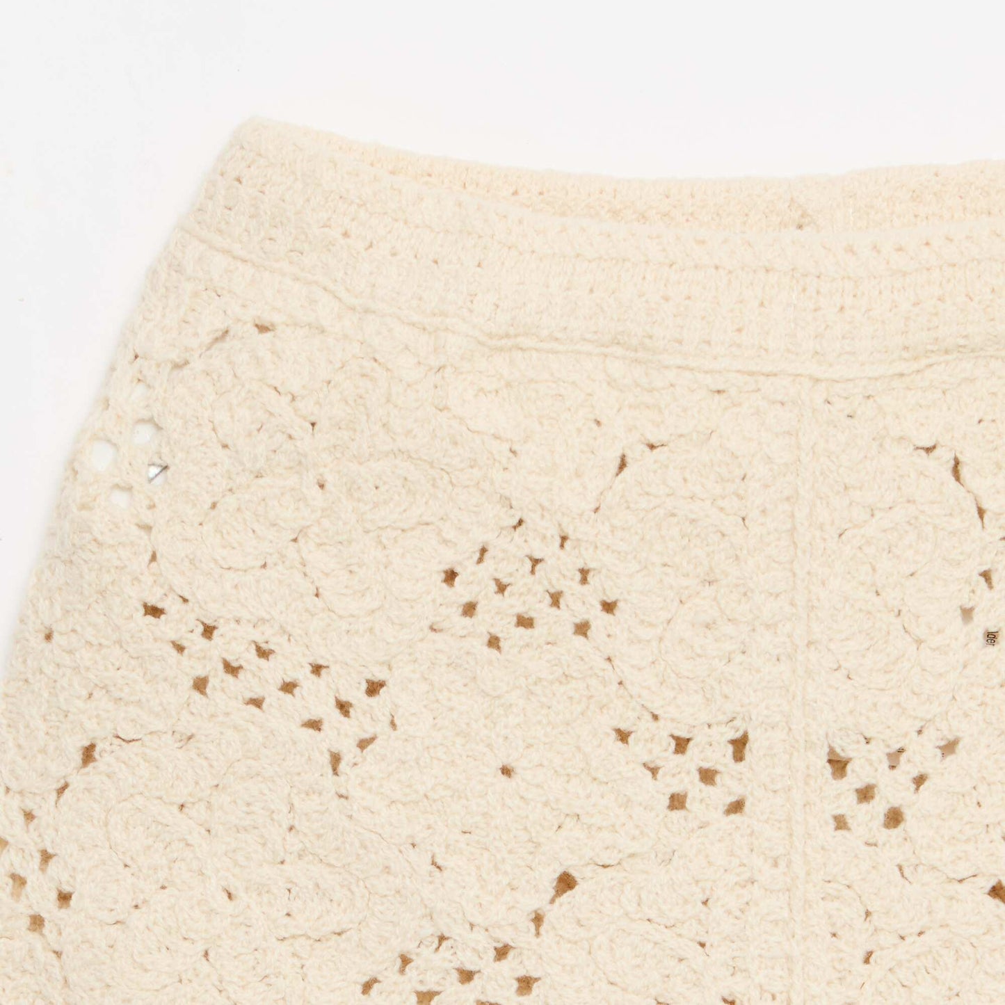 Ensemble 2 pièces en maille crochet - top + short BLANC