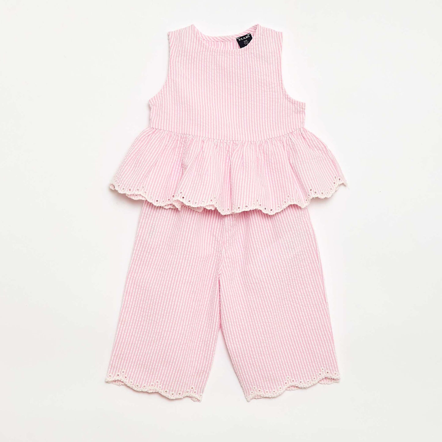 Ensemble blouse + pantalon Vichy -  2 pièces ROSE