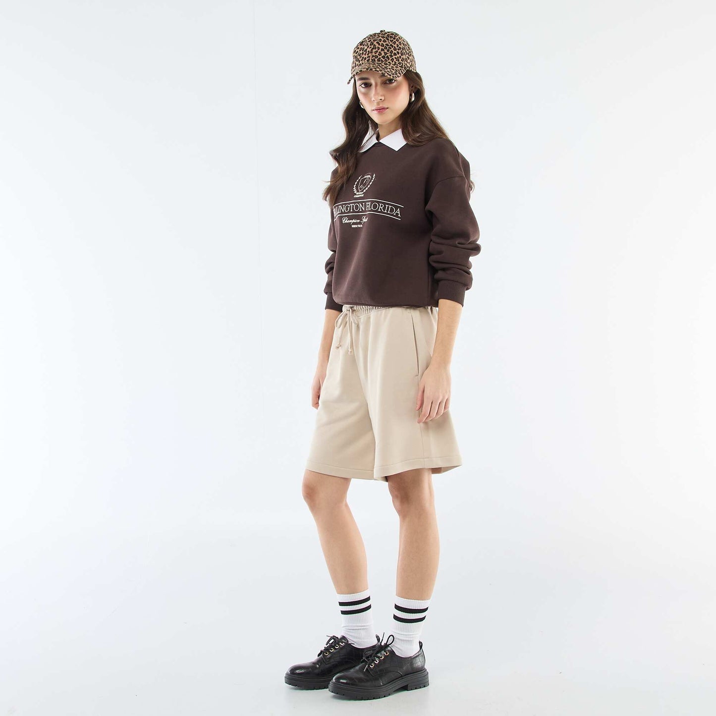 Short long en french terry BEIGE