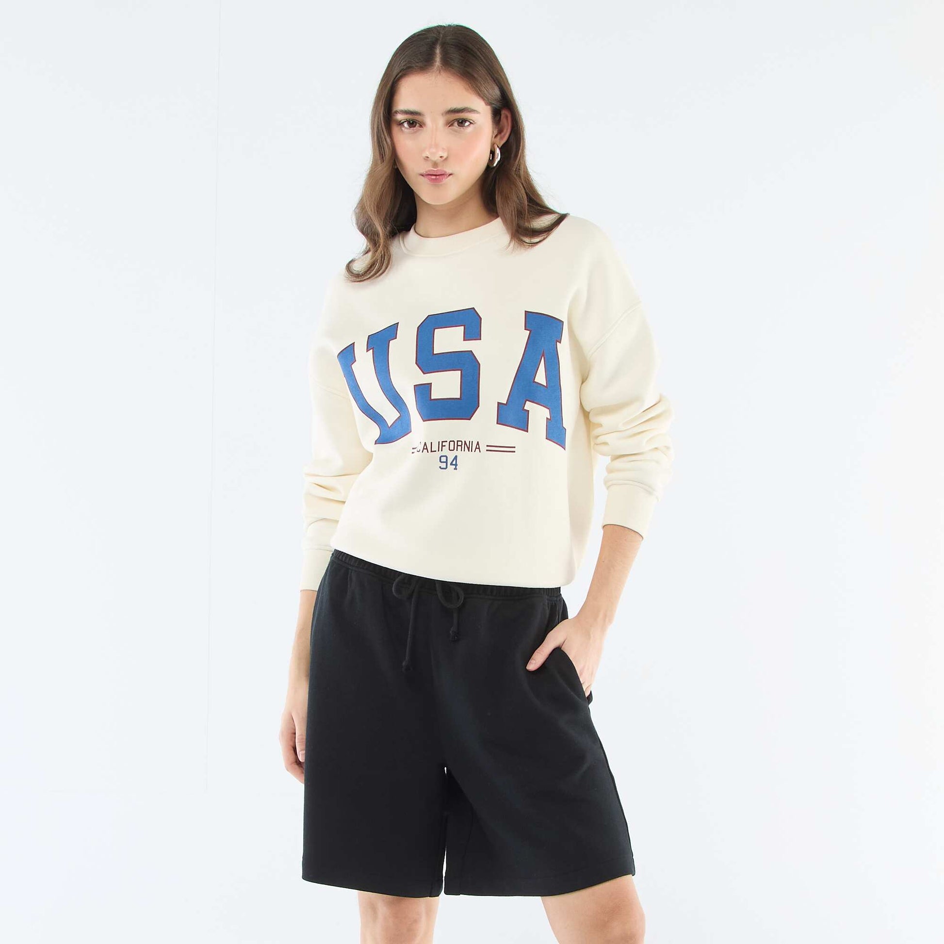 Short long en french terry NOIR