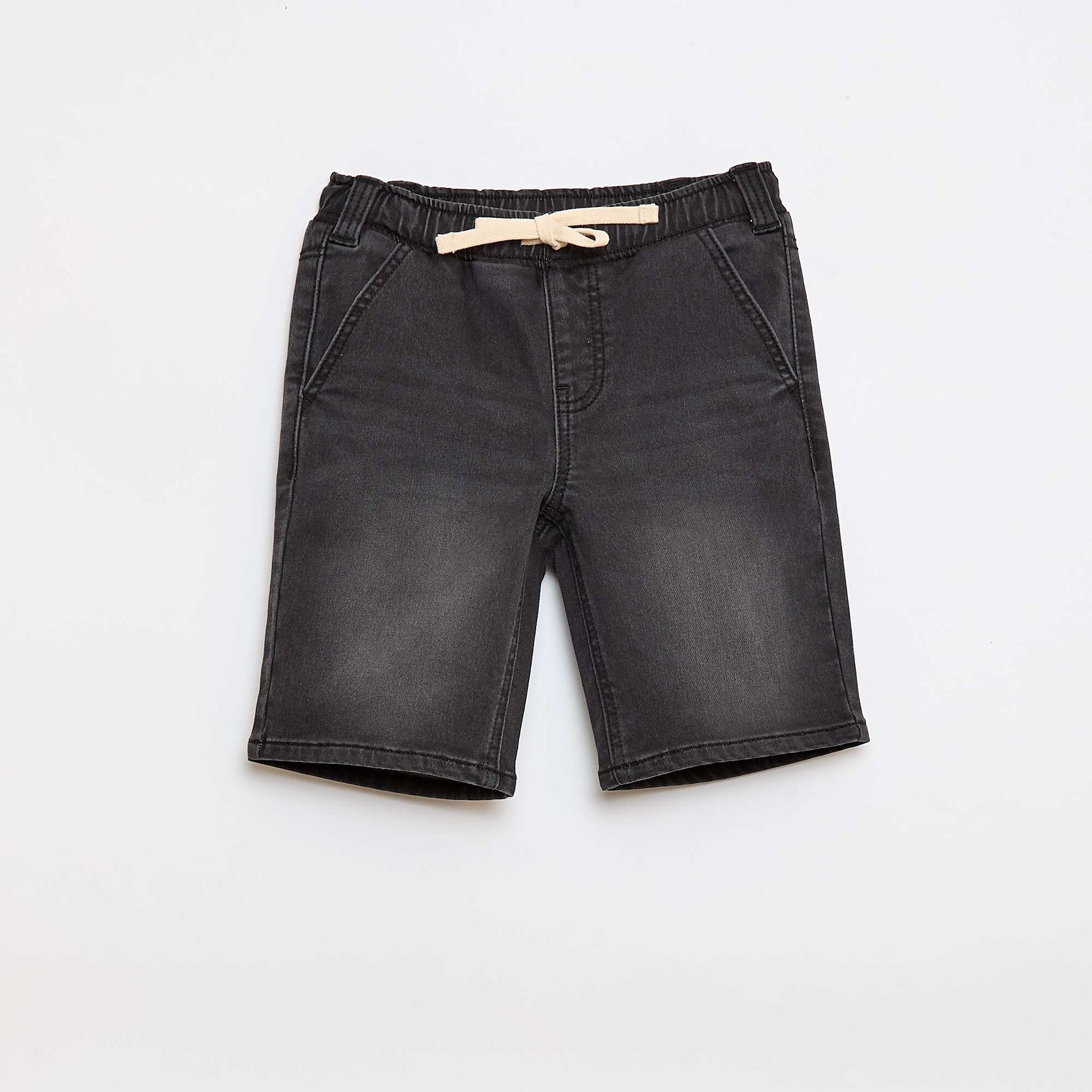 Bermuda en denim - Collection facile à enfiler GRIS