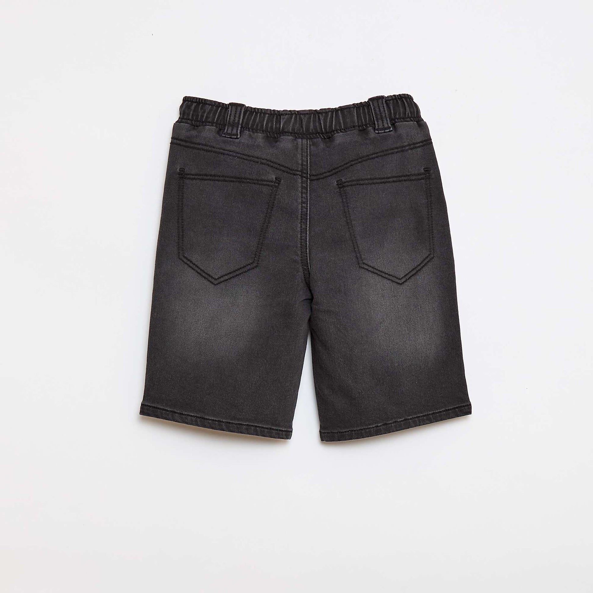 Bermuda en denim - Collection facile à enfiler GRIS