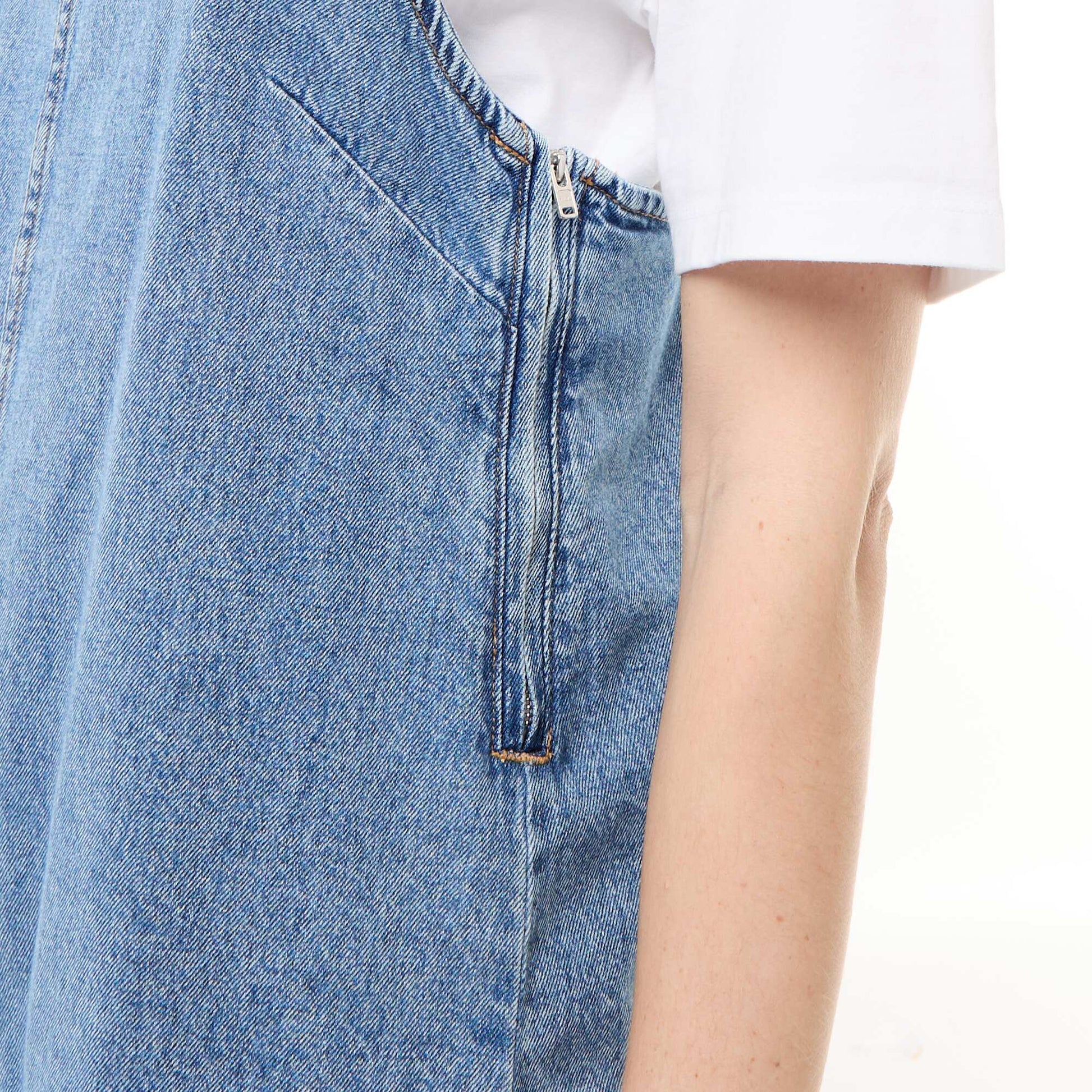 Combishort forme salopette BLEU