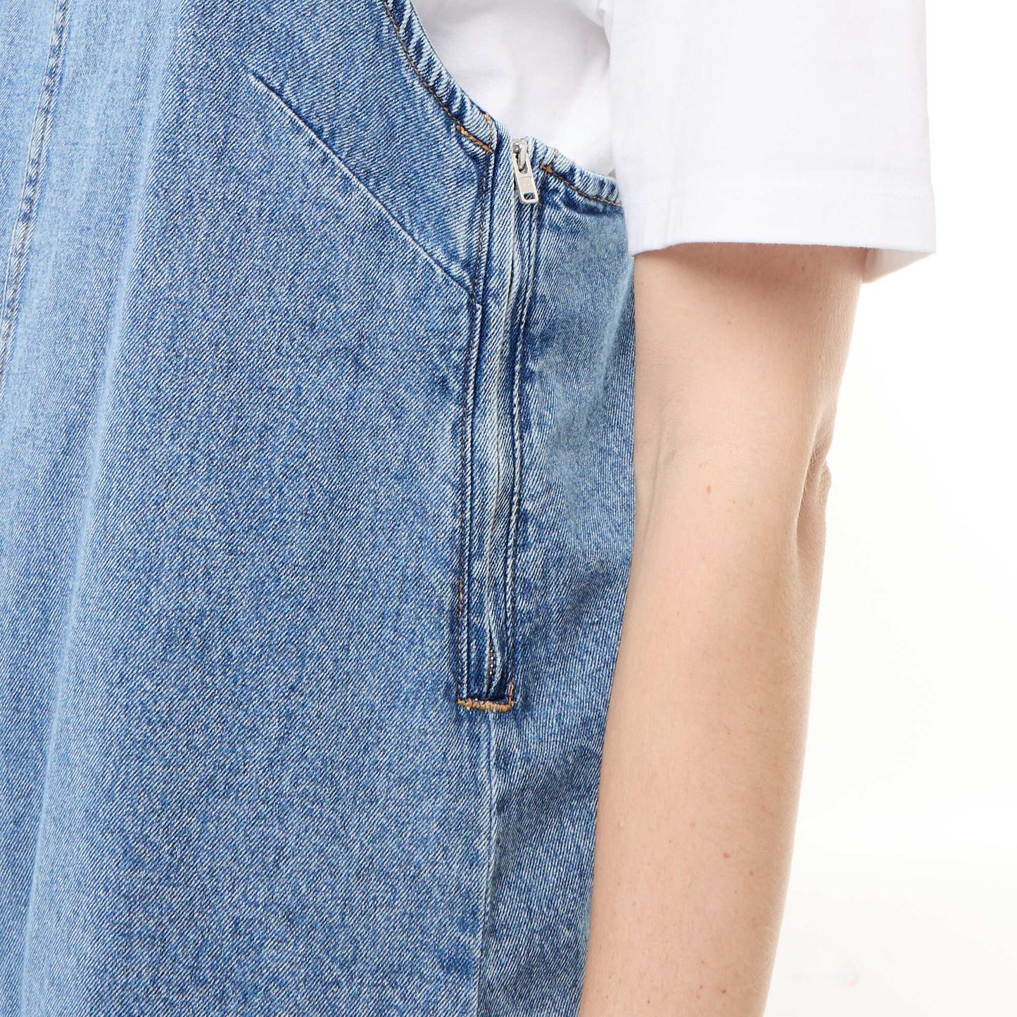 Combishort forme salopette BLEU