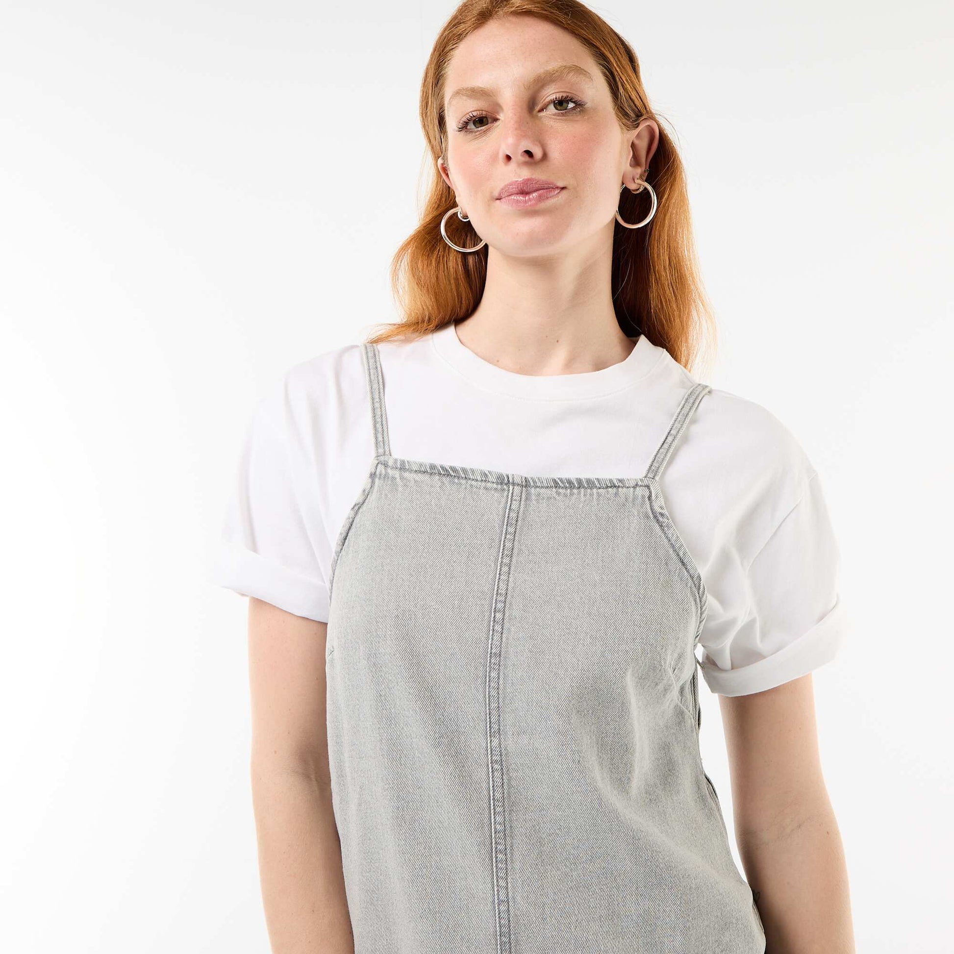 Combishort forme salopette GRIS