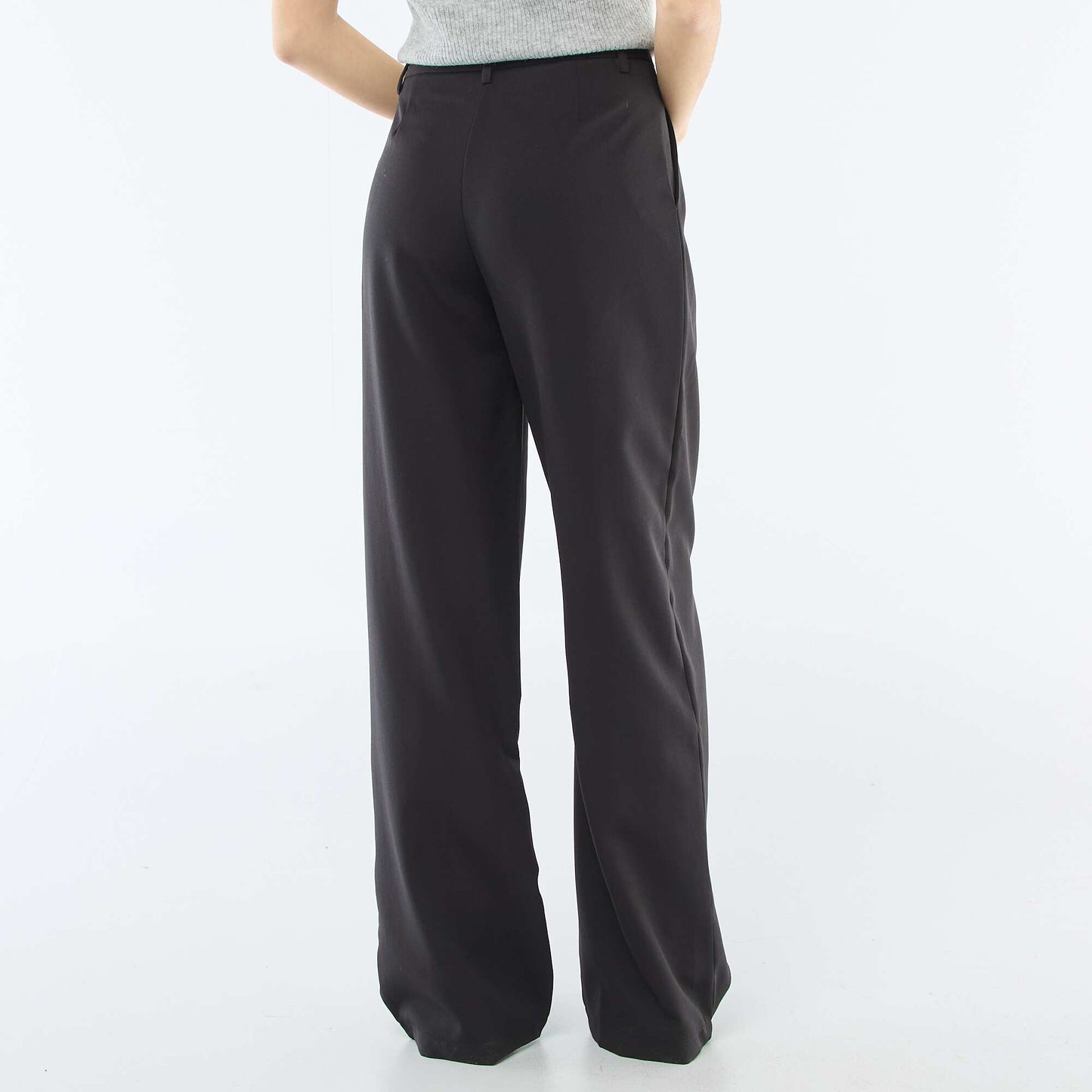 Pantalon large ouverture asymétrique NOIR