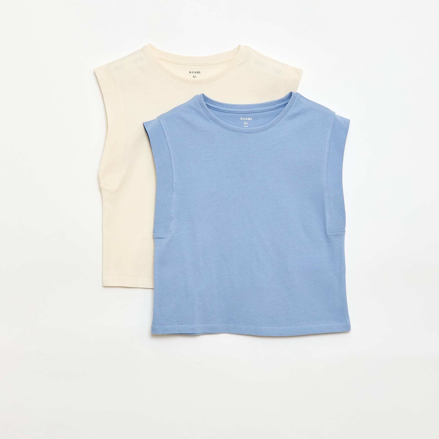 Lot de 2 débardeurs uni BLEU