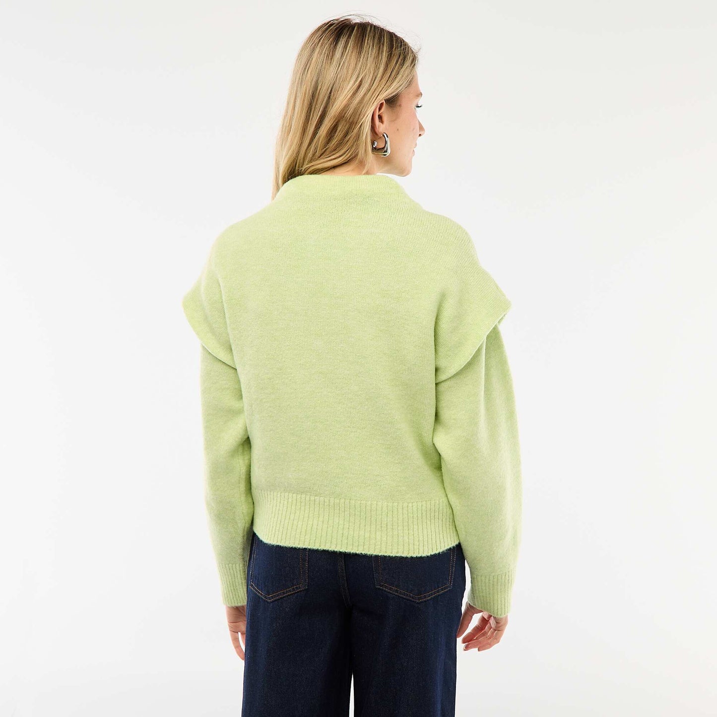 Pull chaud à col montant VERT