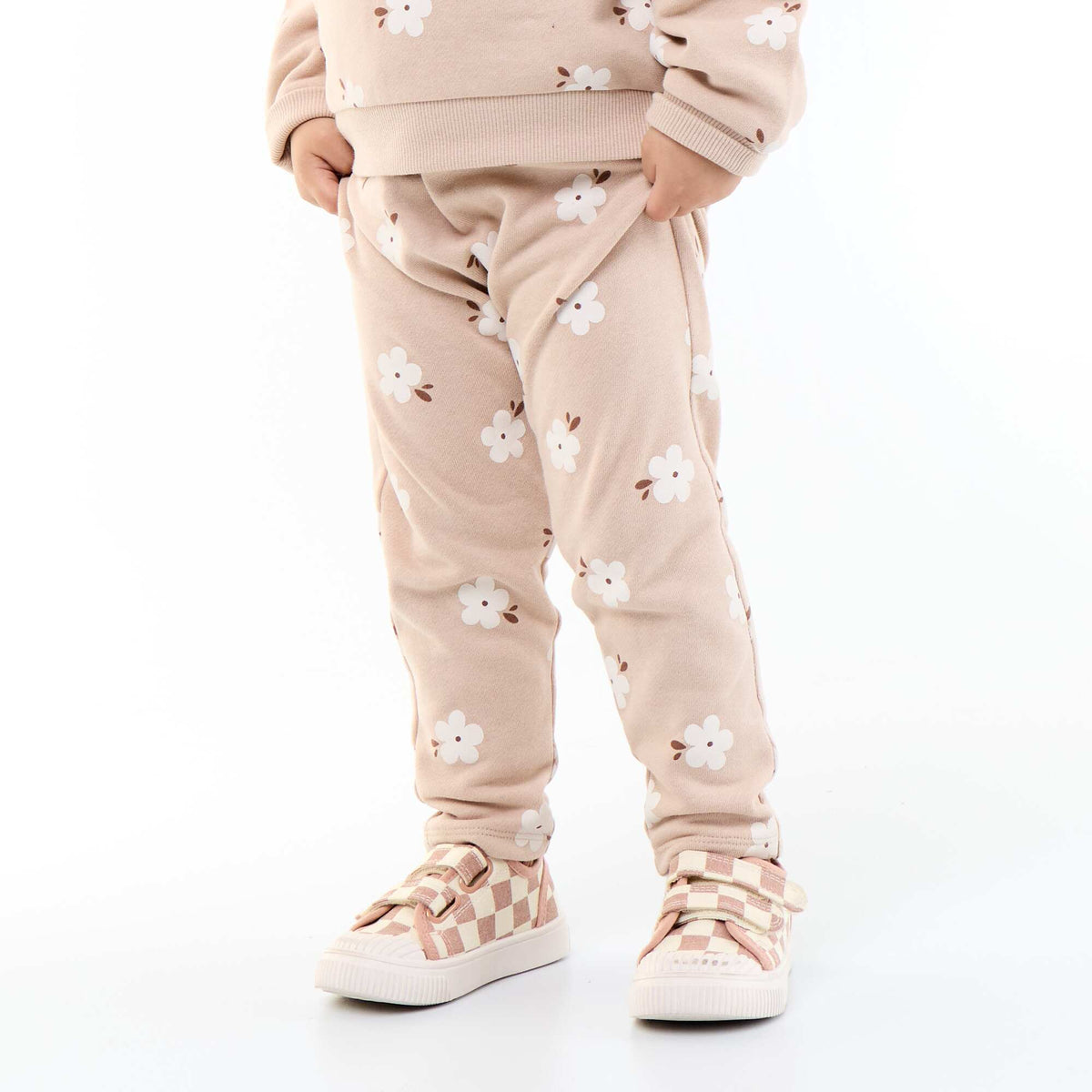 Pantalon jogging à motif BEIGE